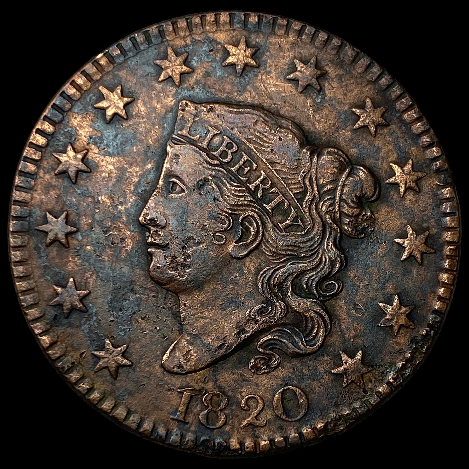 1820 Coronet Head Large Cent UNCIRCULATED (1 of 2)