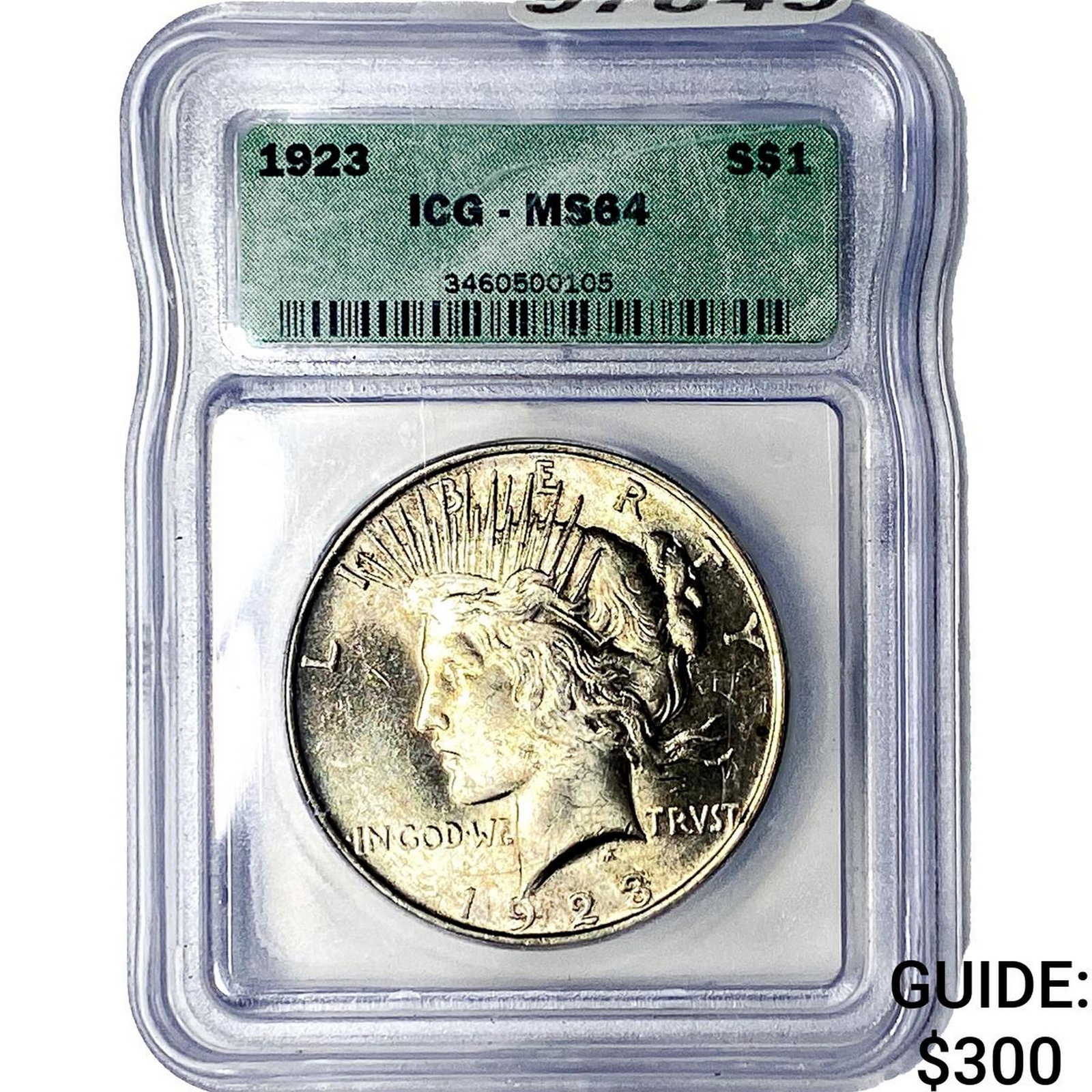 1923 Silver Peace Dollar ICG MS64: 1923 Silver Peace Dollar ICG MS64