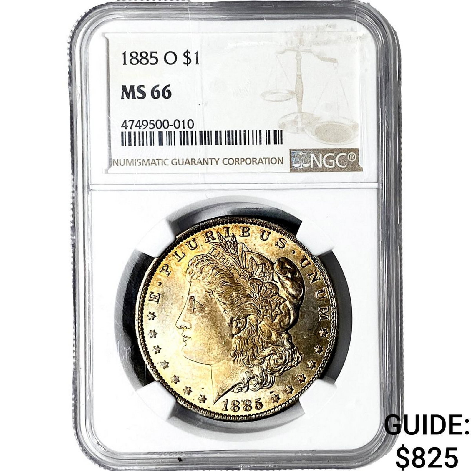 1885-O Morgan Silver Dollar NGC MS66: 1885-O Morgan Silver Dollar NGC MS66