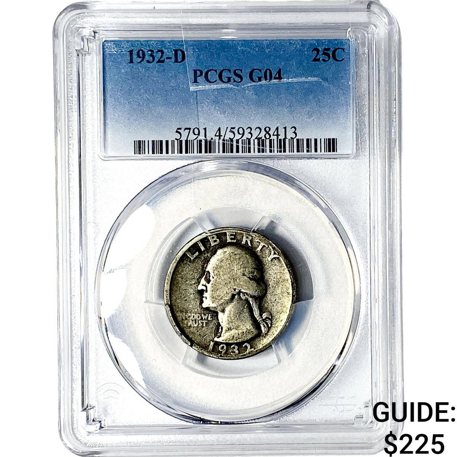 1932-D Washington Silver Quarter PCGS G04: 1932-D Washington Silver Quarter PCGS G04