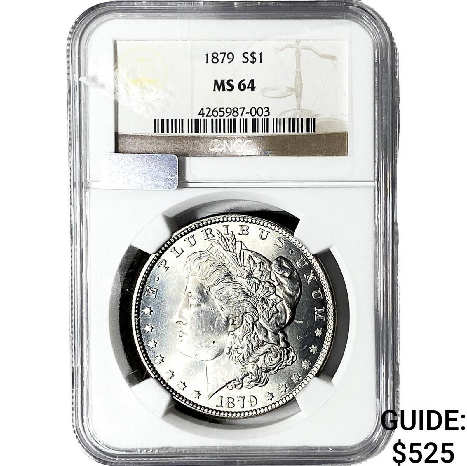 1879 Morgan Silver Dollar NGC MS64: 1879 Morgan Silver Dollar NGC MS64