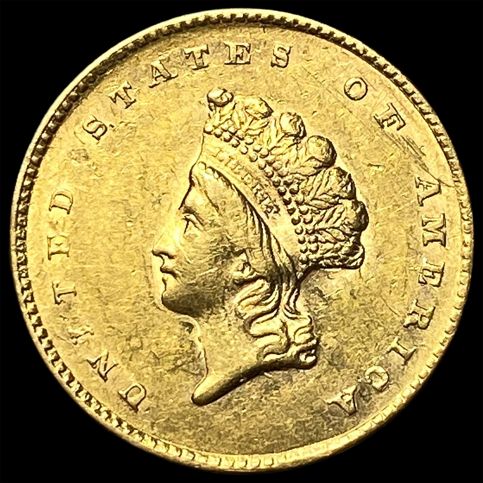 1855 Gold $1 Indian Princess Type 2 CLOSELY UNCIRCULATED (1 of 2)