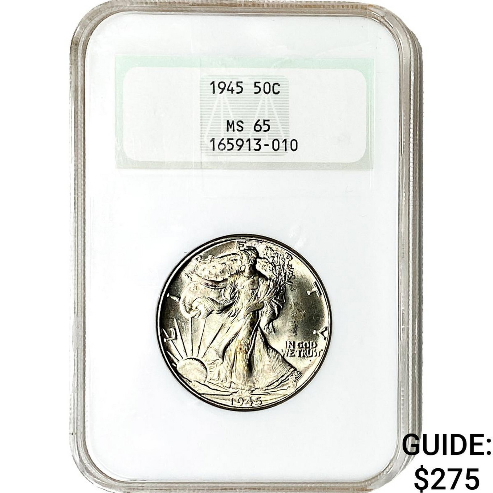 1945 Walking Liberty Half Dollar NGC MS65: 1945 Walking Liberty Half Dollar NGC MS65