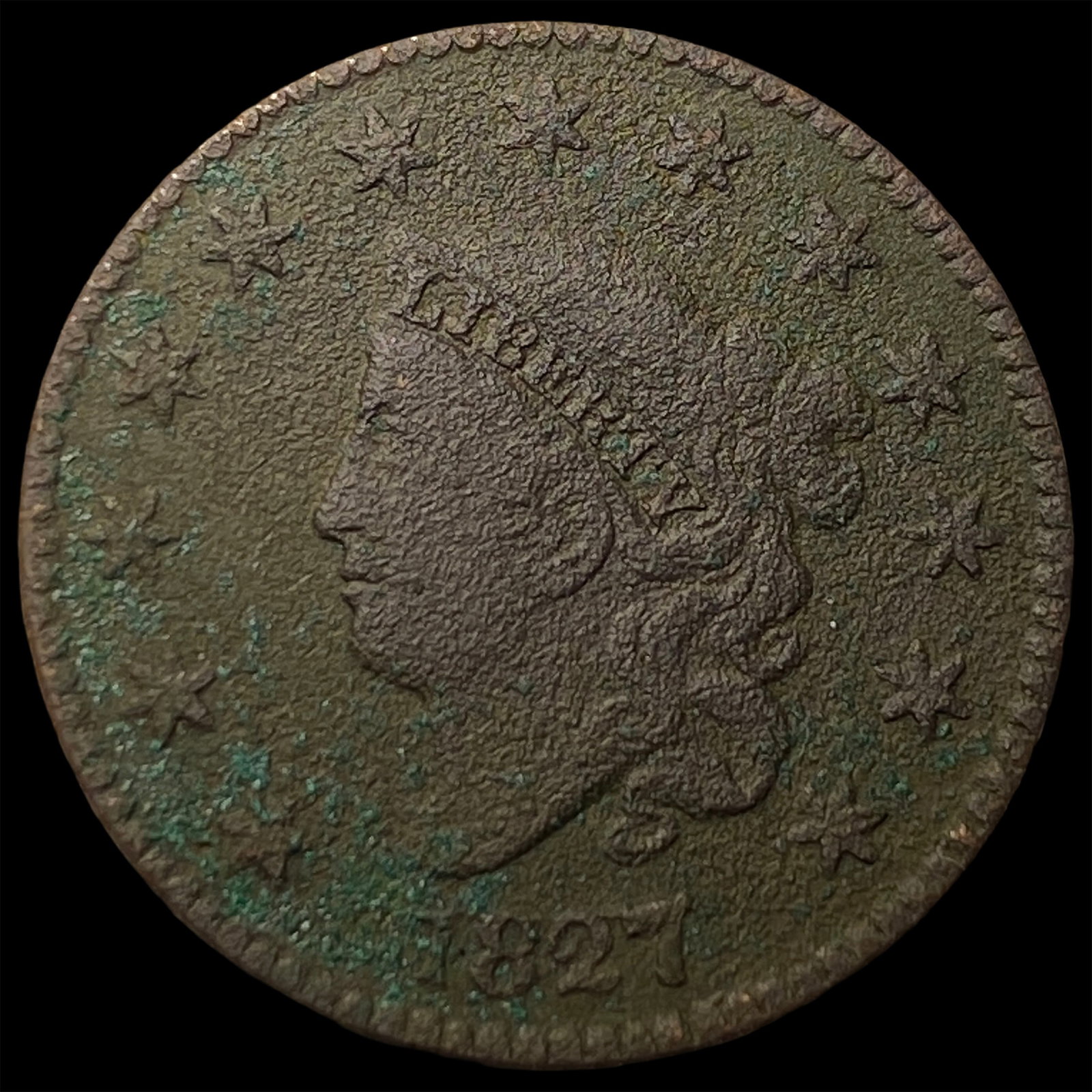 1827 Coronet Head Large Cent LIGHTLY CIRCULATED (1 of 2)