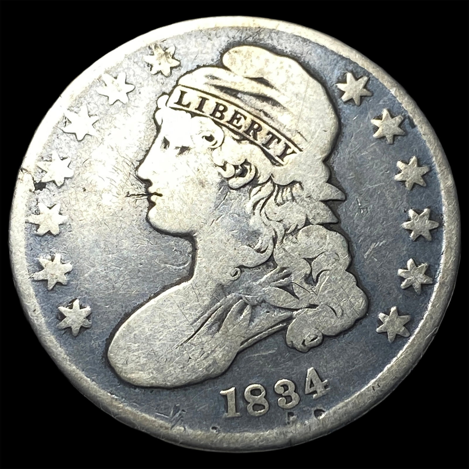 1834 Capped Bust Half Dollar NICELY CIRCULATED (1 of 2)