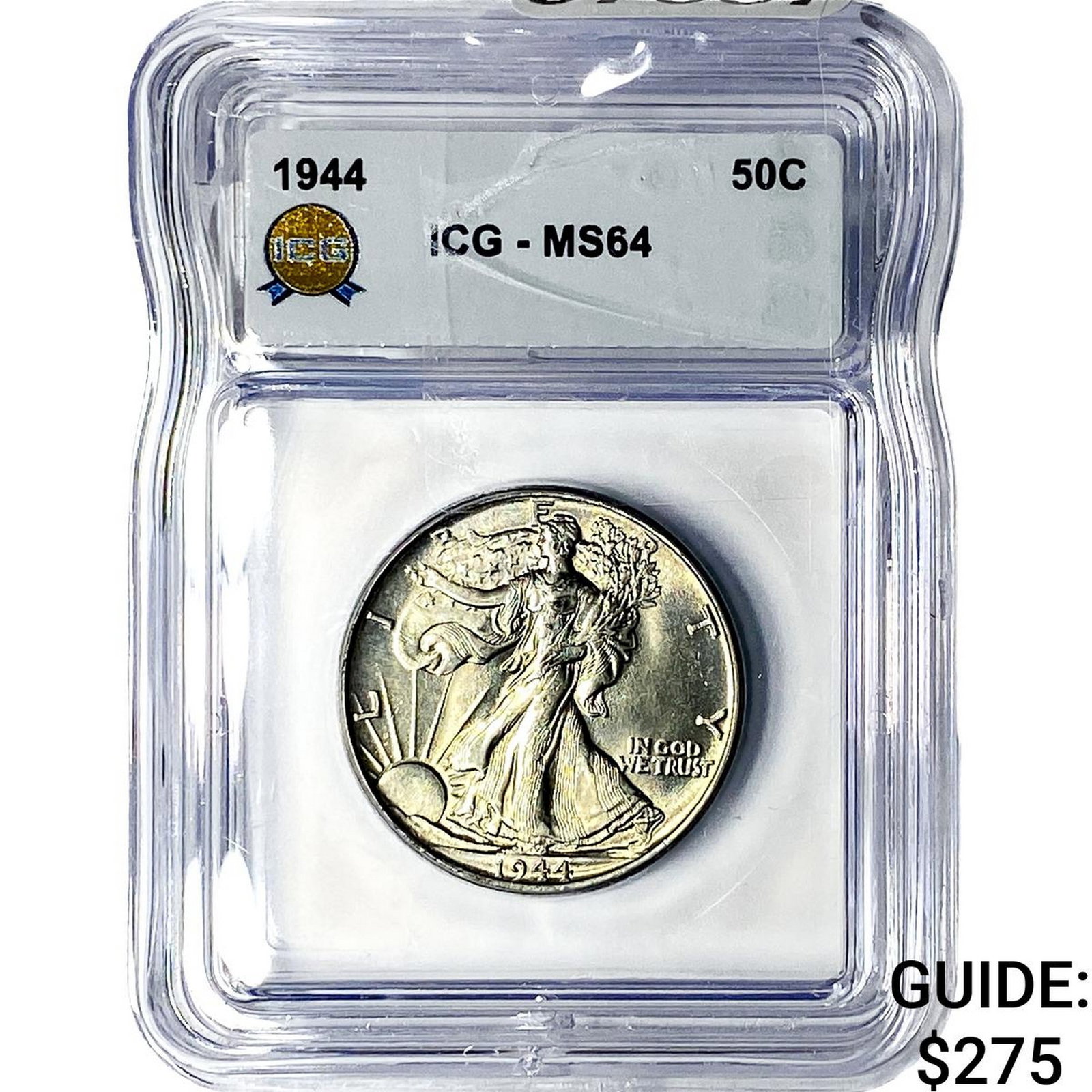 1944 Walking Liberty Half Dollar ICG MS64: 1944 Walking Liberty Half Dollar ICG MS64