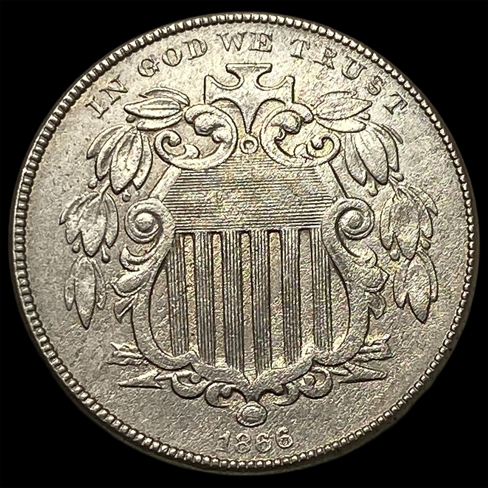 1866 Shield Nickel CLOSELY UNCIRCULATED: 1866 Shield Nickel CLOSELY UNCIRCULATED