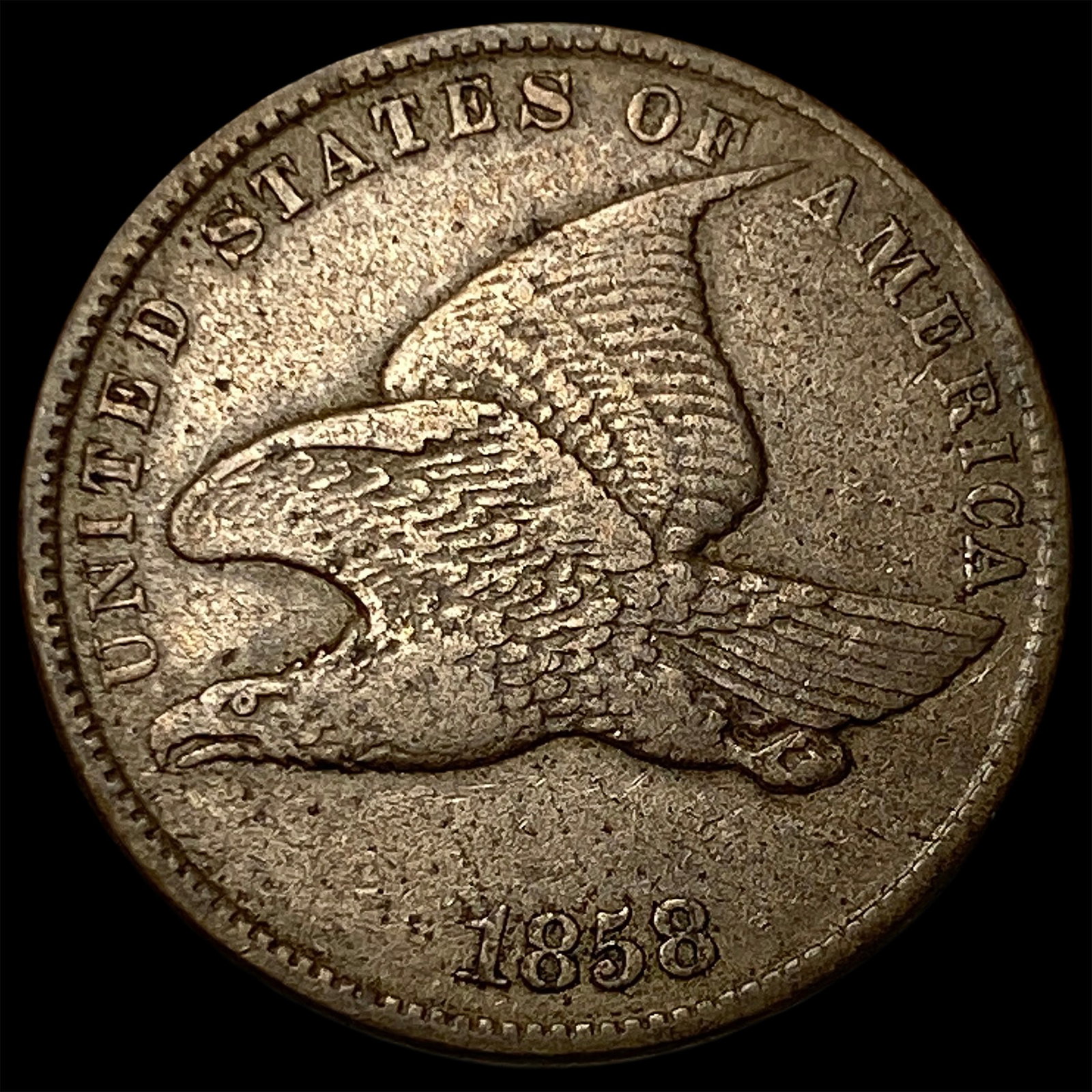 1858 Flying Eagle Cent CLOSELY UNCIRCULATED: 1858 Flying Eagle Cent CLOSELY UNCIRCULATED