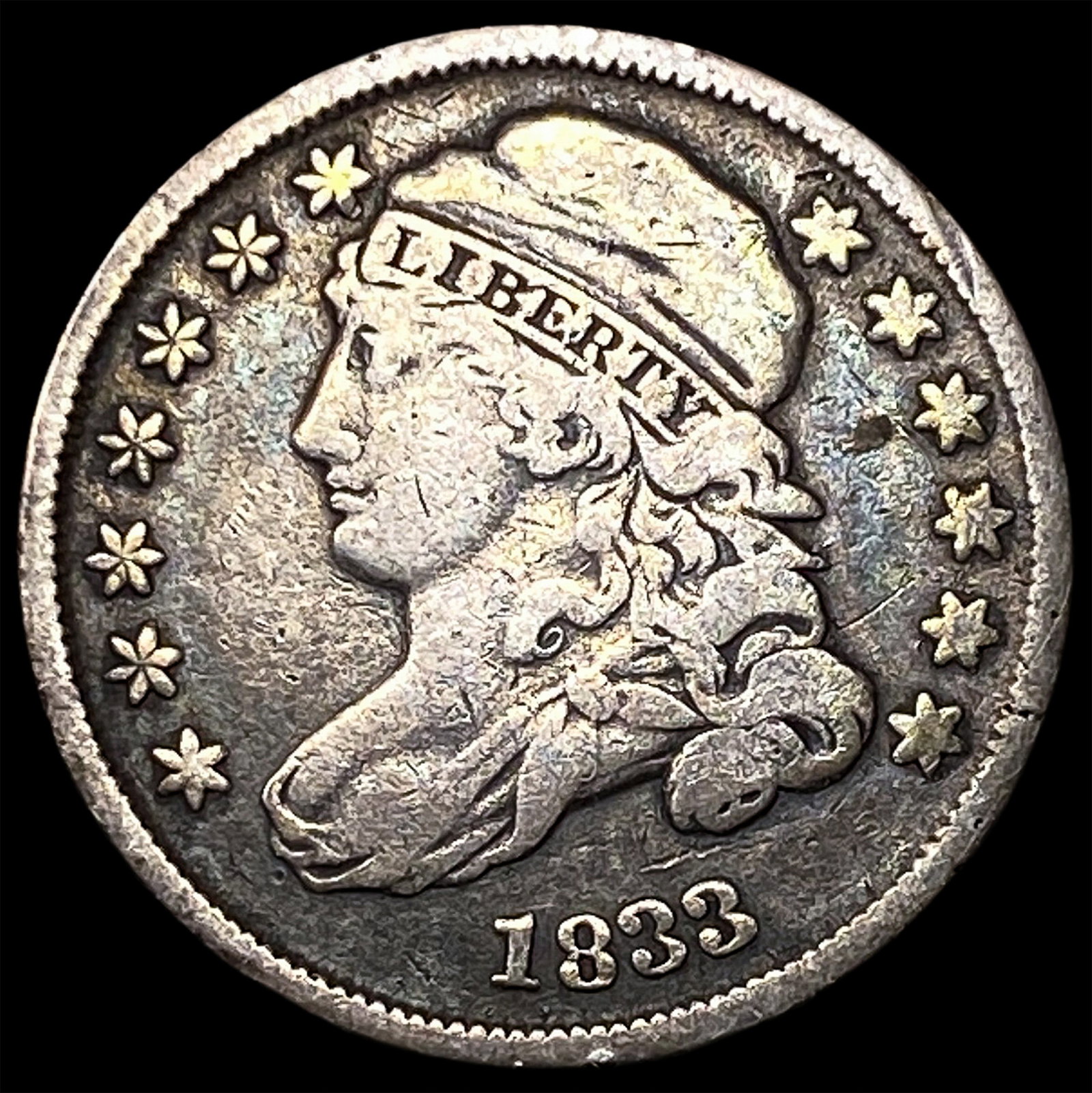 1833 Capped Bust Silver Dime LIGHTLY CIRCULATED (1 of 2)