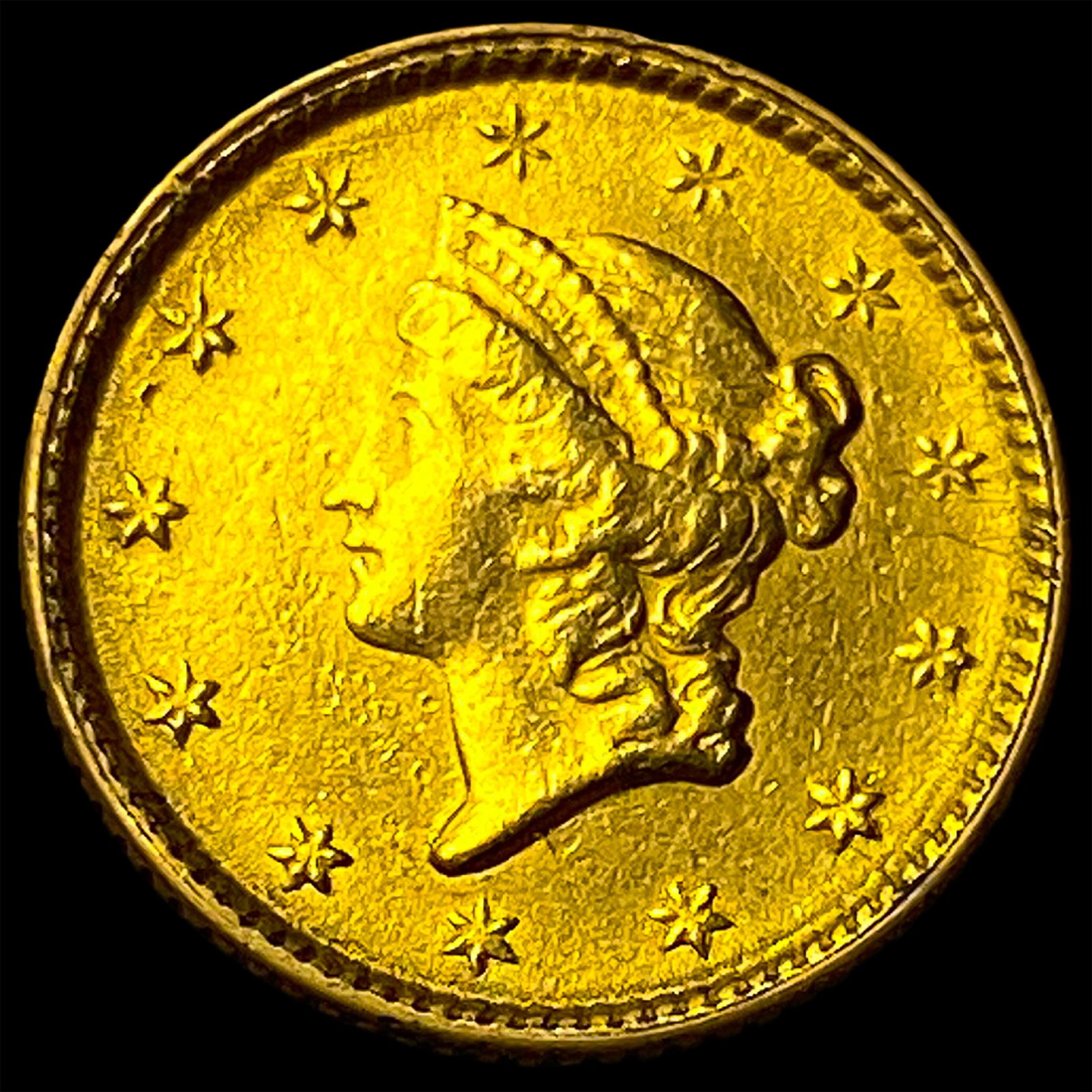 1853 Gold $1 Liberty Head Type 1 CLOSELY UNCIRCULATED (1 of 2)