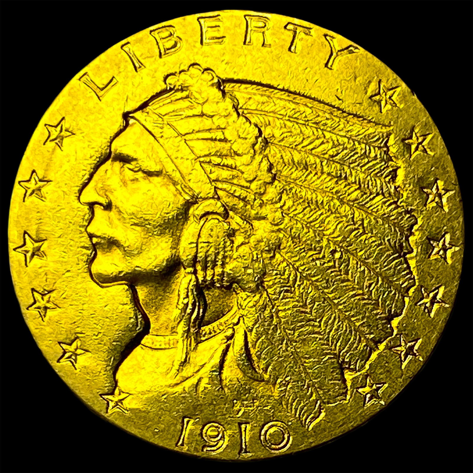 1910 Indian Head Gold $2.50 Quarter Eagle UNCIRCULATED (1 of 2)