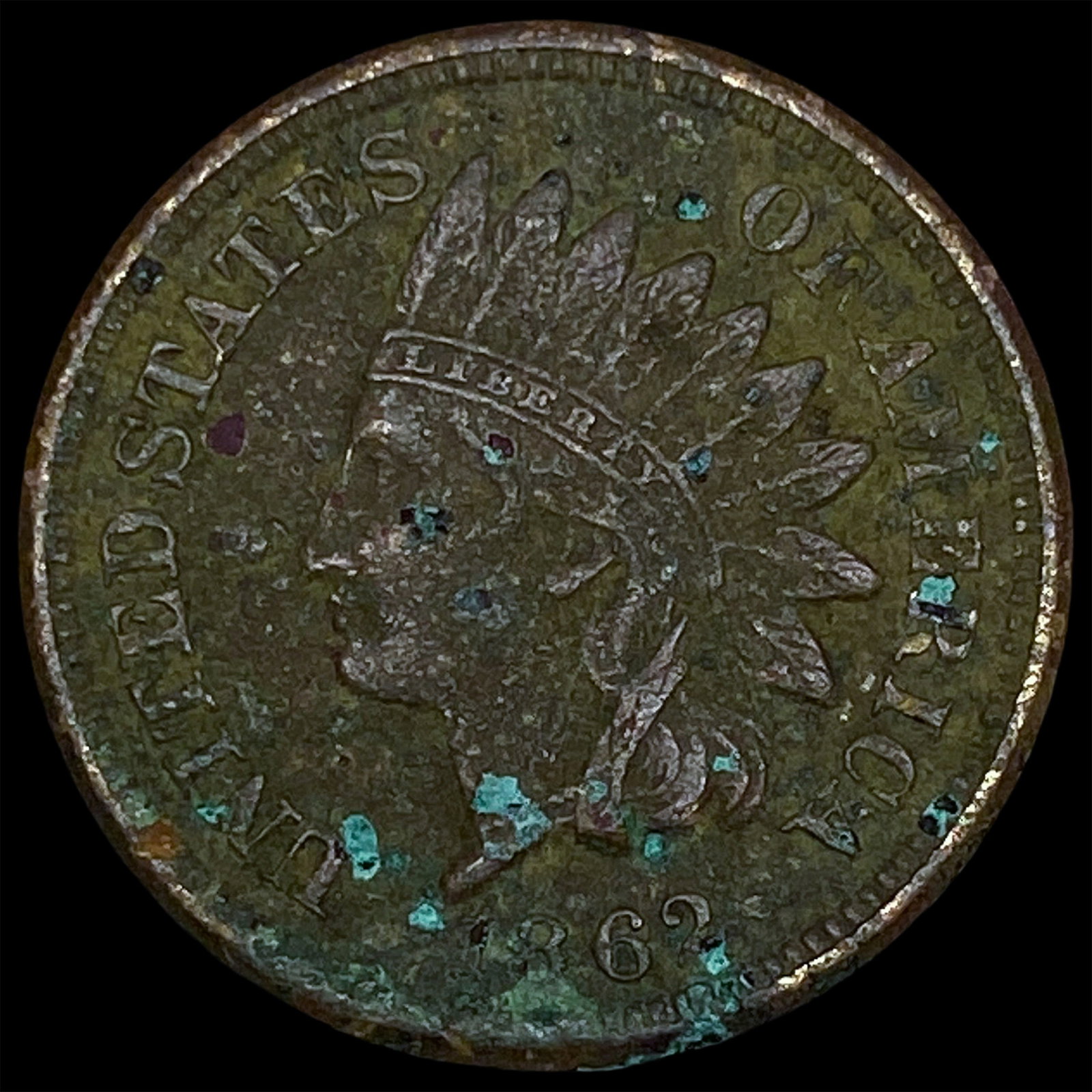 1862 Indian Head Cent NEARLY UNCIRCULATED (1 of 2)