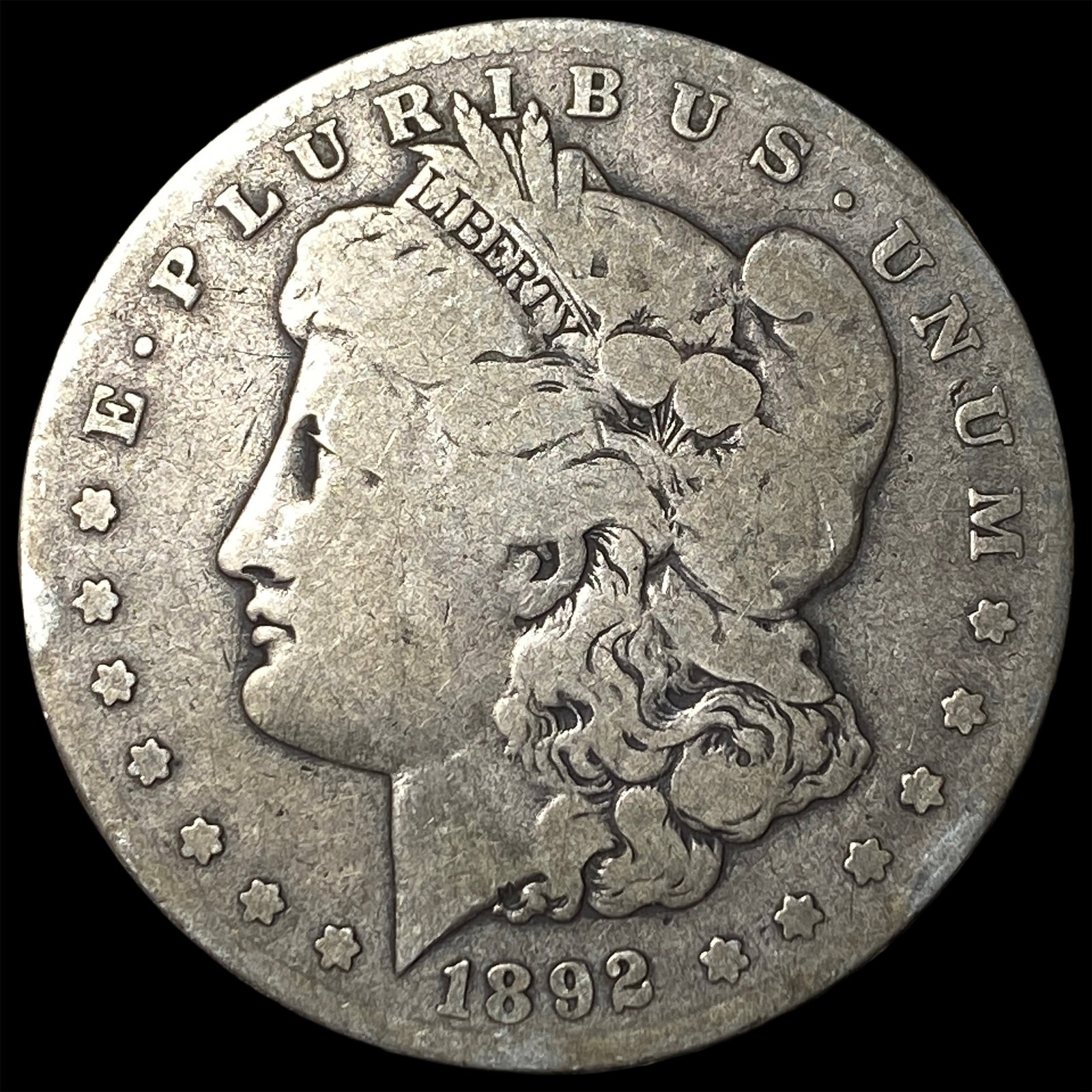 1892-S Silver Morgan Dollar LIGHTLY CIRCULATED: 1892-S Silver Morgan Dollar LIGHTLY CIRCULATED