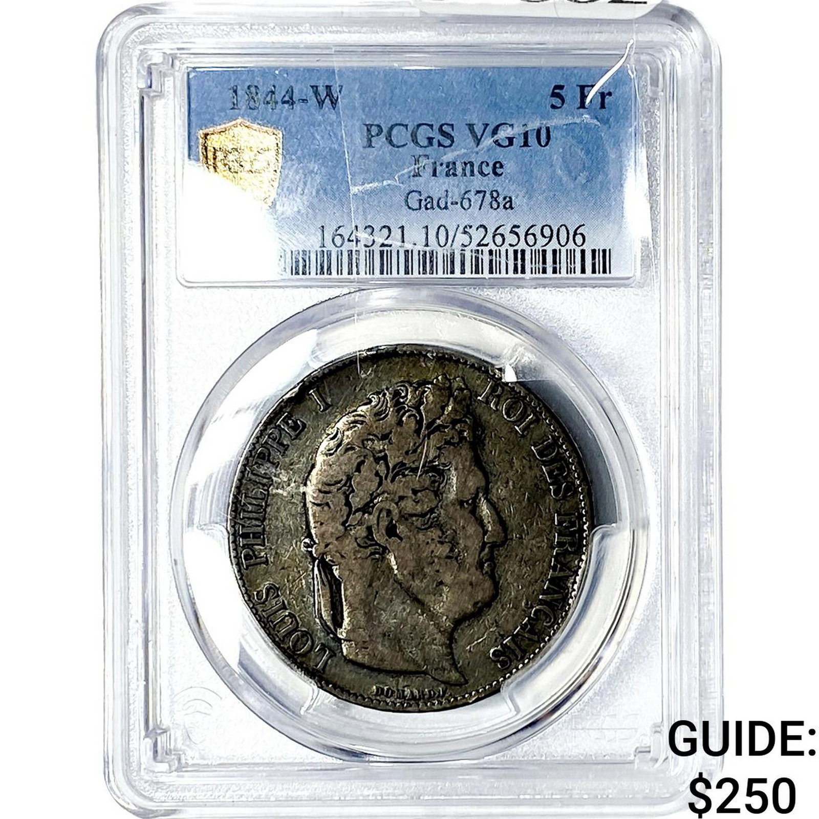 1844-W 5 Fr France PCGS VG10 (1 of 2)