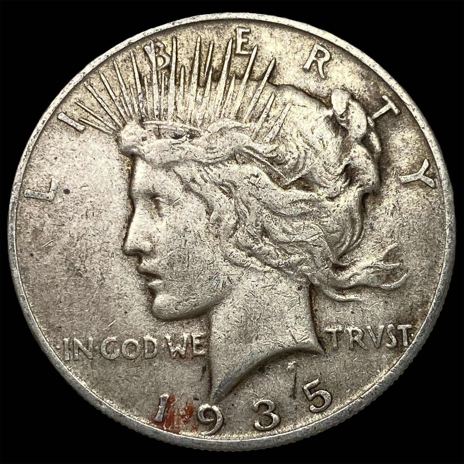 1935-S Silver Peace Dollar NEARLY UNCIRCULATED: 1935-S Silver Peace Dollar NEARLY UNCIRCULATED