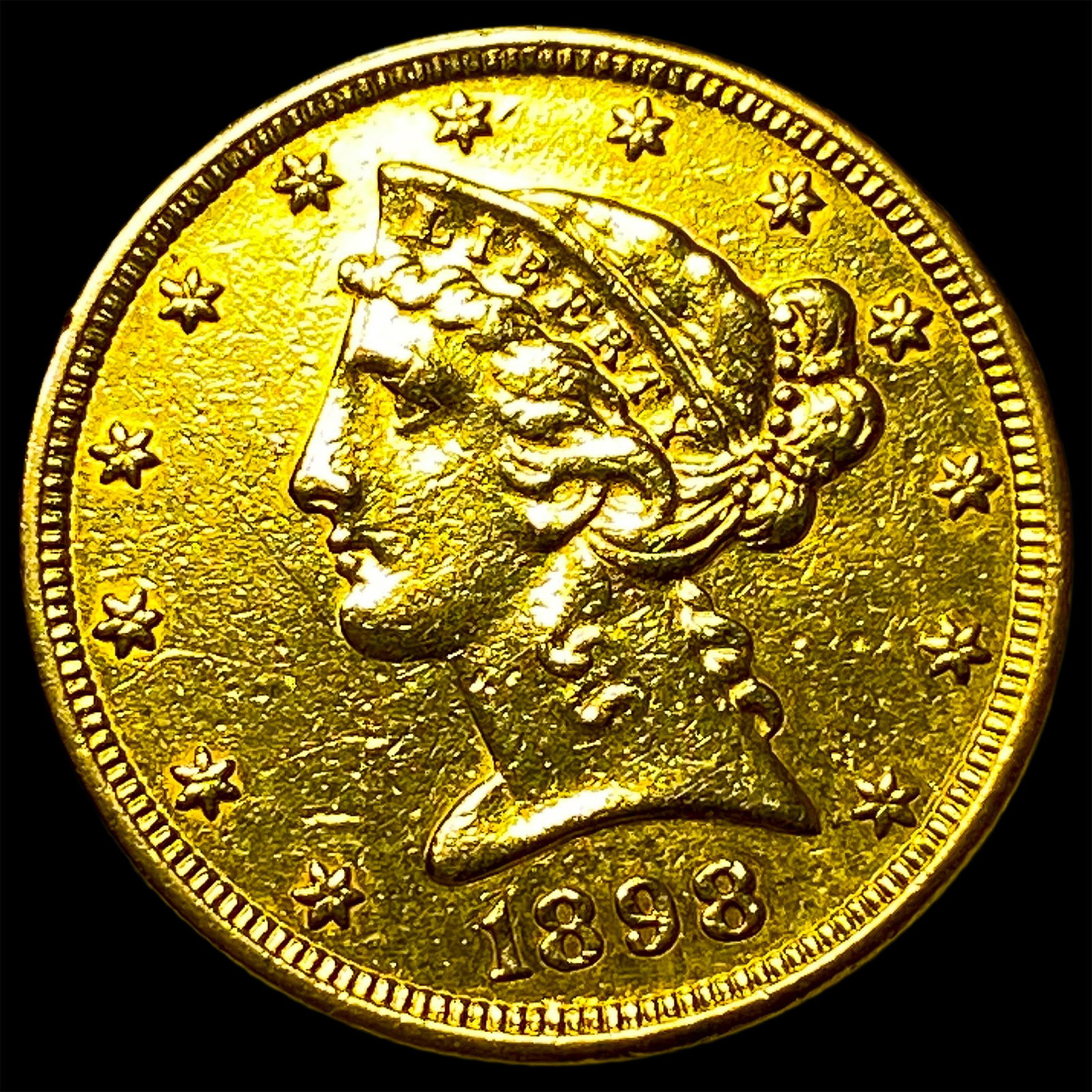 1898-S Gold $5 Liberty Head Half Eagle SUPERB GEM BU (1 of 2)
