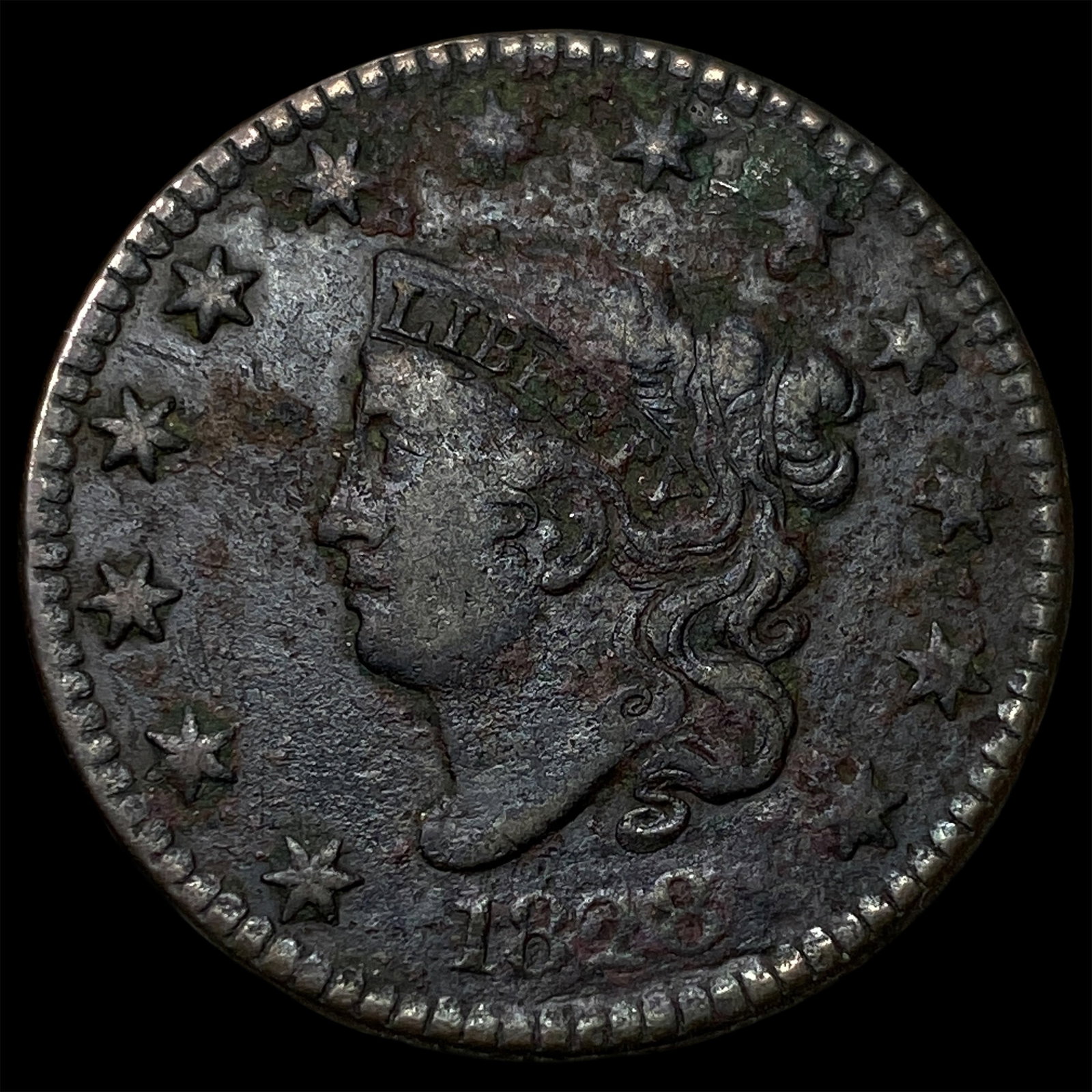 1828 Coronet Head Large Cent HIGH GRADE (1 of 2)