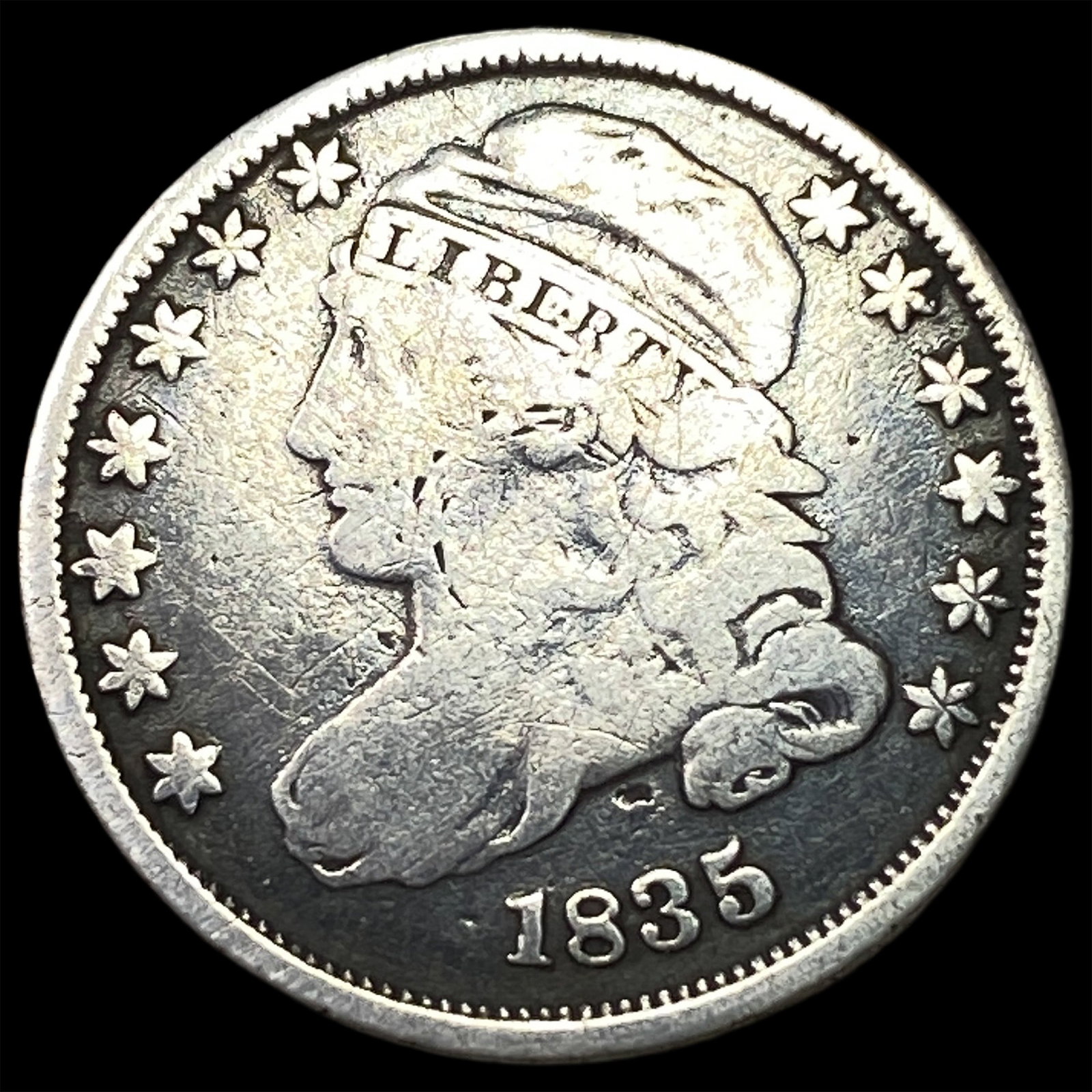 1835 Capped Bust Dime NICELY CIRCULATED (1 of 2)