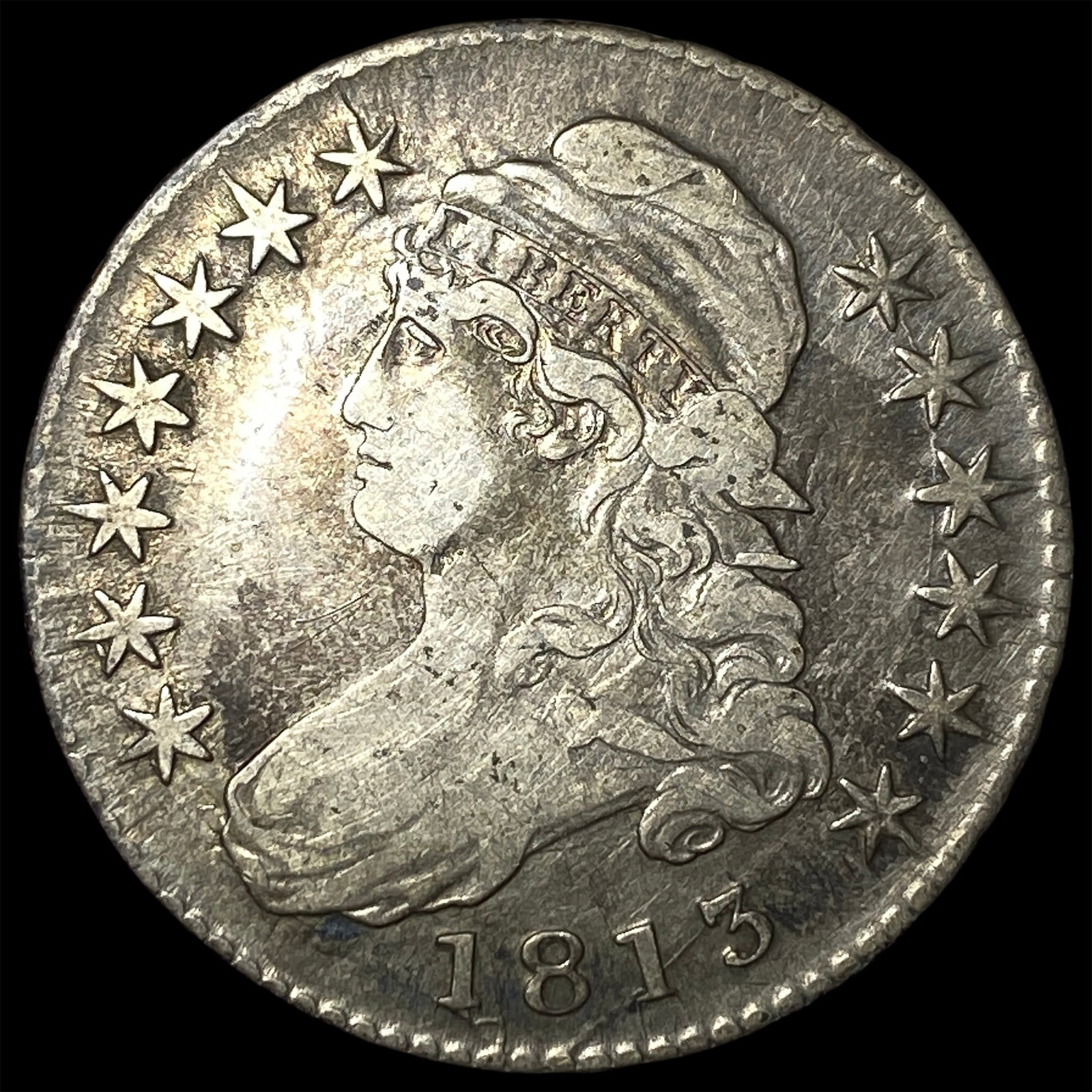 1813 Capped Bust Half Dollar NEARLY UNCIRCULATED (1 of 2)