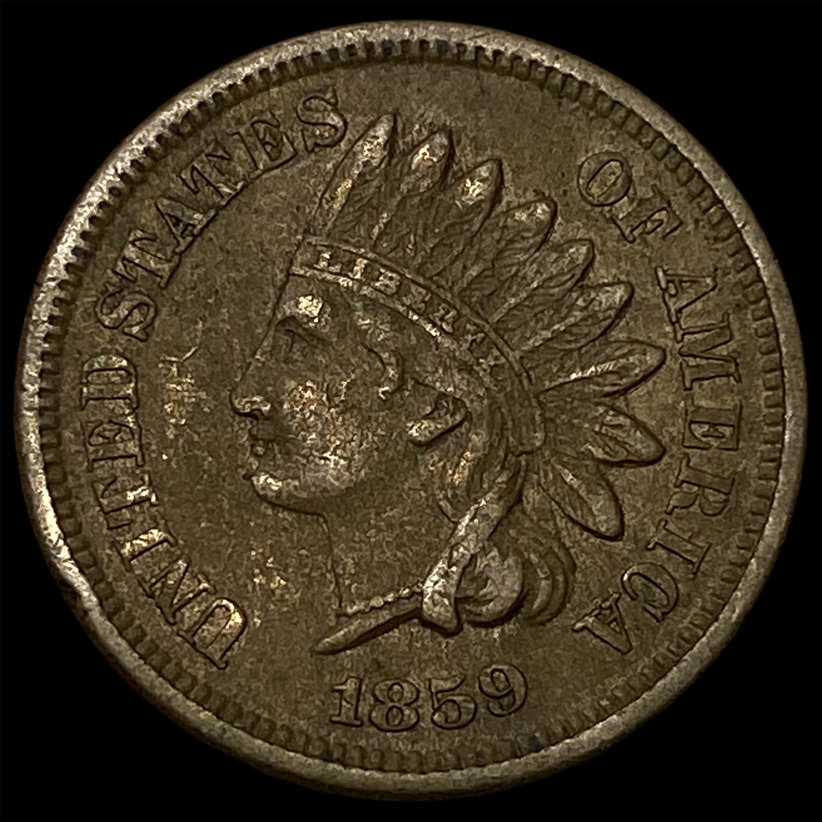 1859 Indian Head Cent NEARLY UNCIRCULATED (1 of 2)