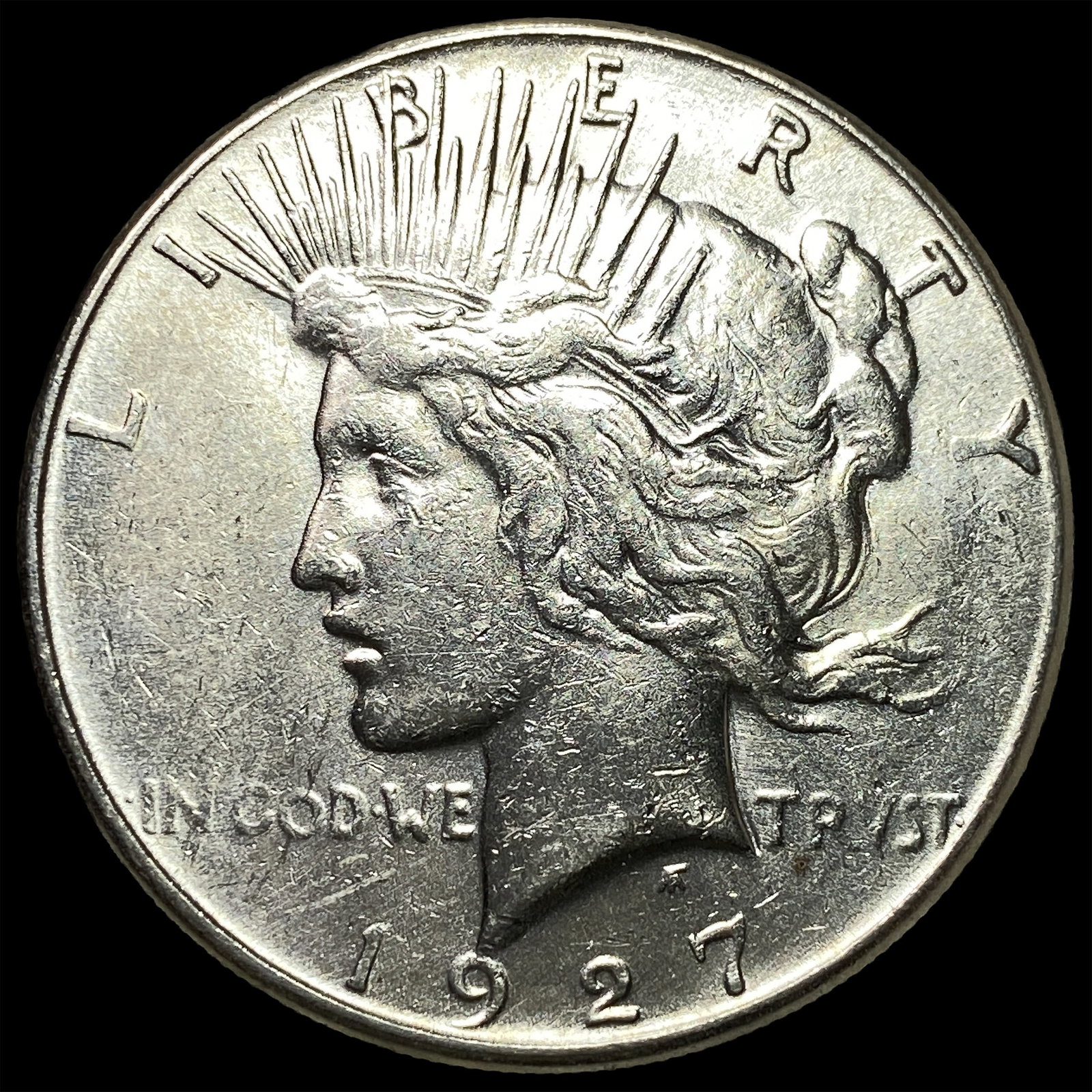 1927-S Peace Silver Dollar CLOSELY UNCIRCULATED: 1927-S Peace Silver Dollar CLOSELY UNCIRCULATED