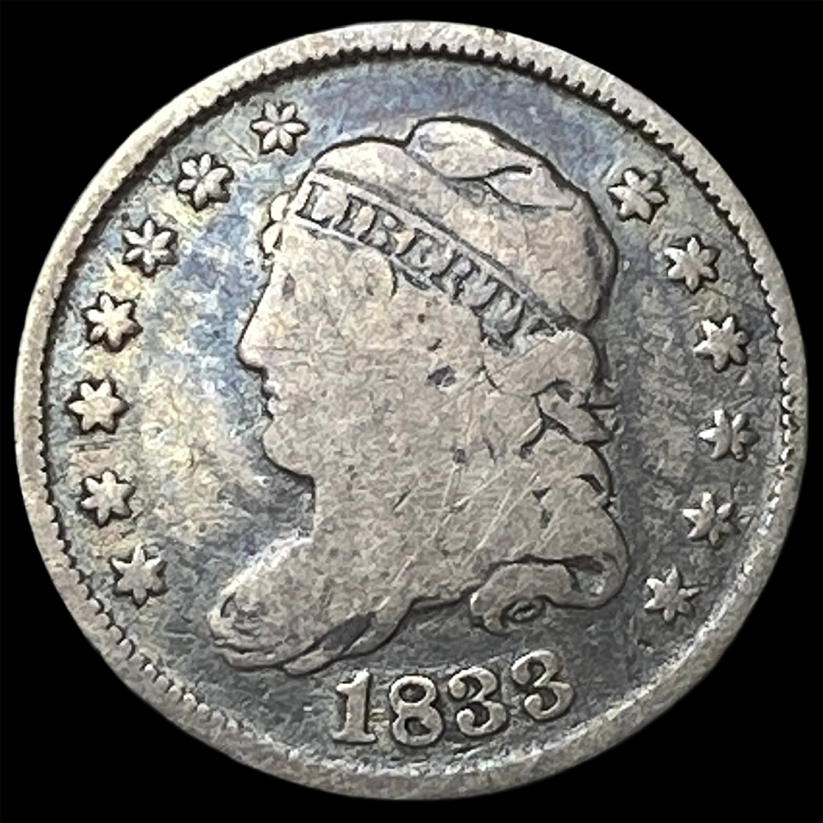 1833 Capped Bust Half Dime NICELY CIRCULATED: 1833 Capped Bust Half Dime NICELY CIRCULATED