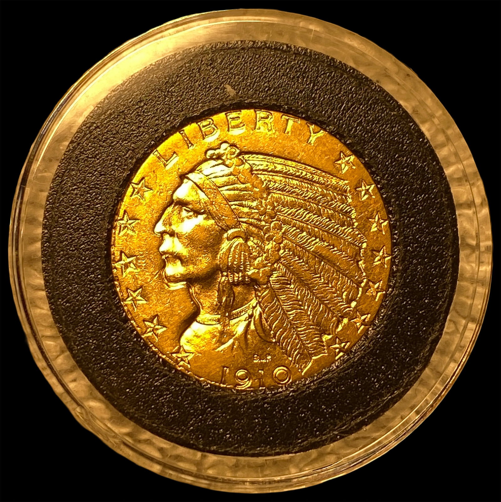 1910 Gold $5 Indian Head Half Eagle CLOSELY UNCIRCULATED: 1910 Gold $5 Indian Head Half Eagle CLOSELY UNCIRCULATED
