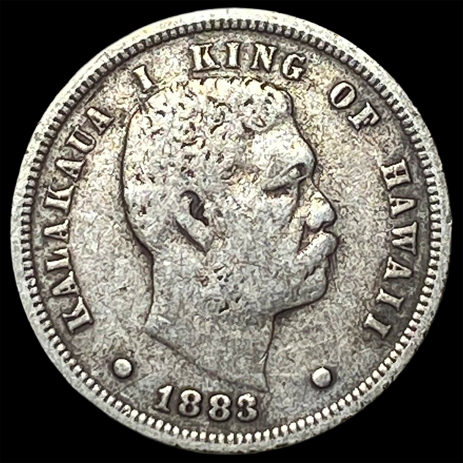 1883 Hawaii Silver Dime ABOUT UNCIRCULATED (1 of 2)
