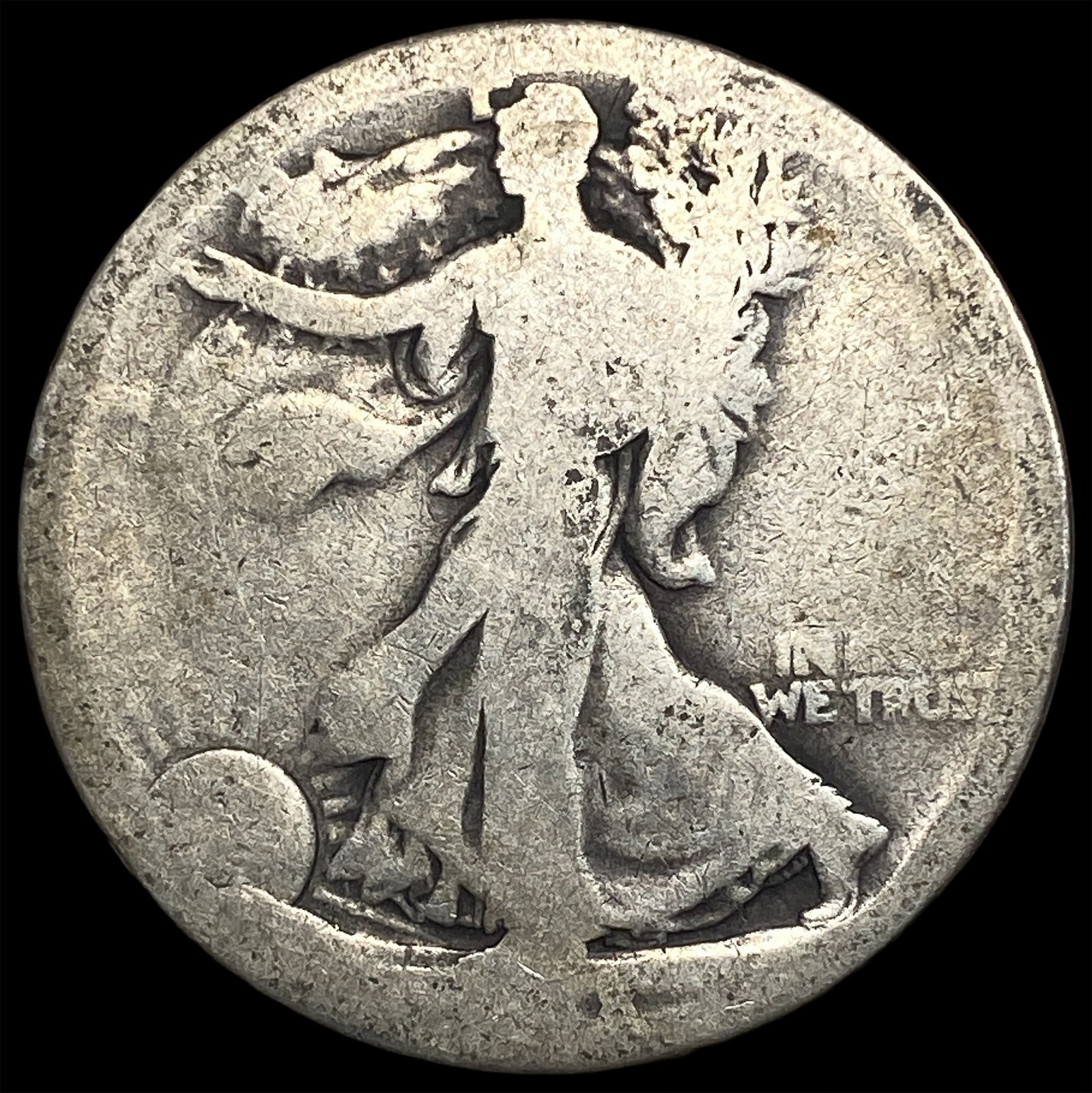 1918-S Silver Walking Liberty Half Dollar NICELY CIRCULATED