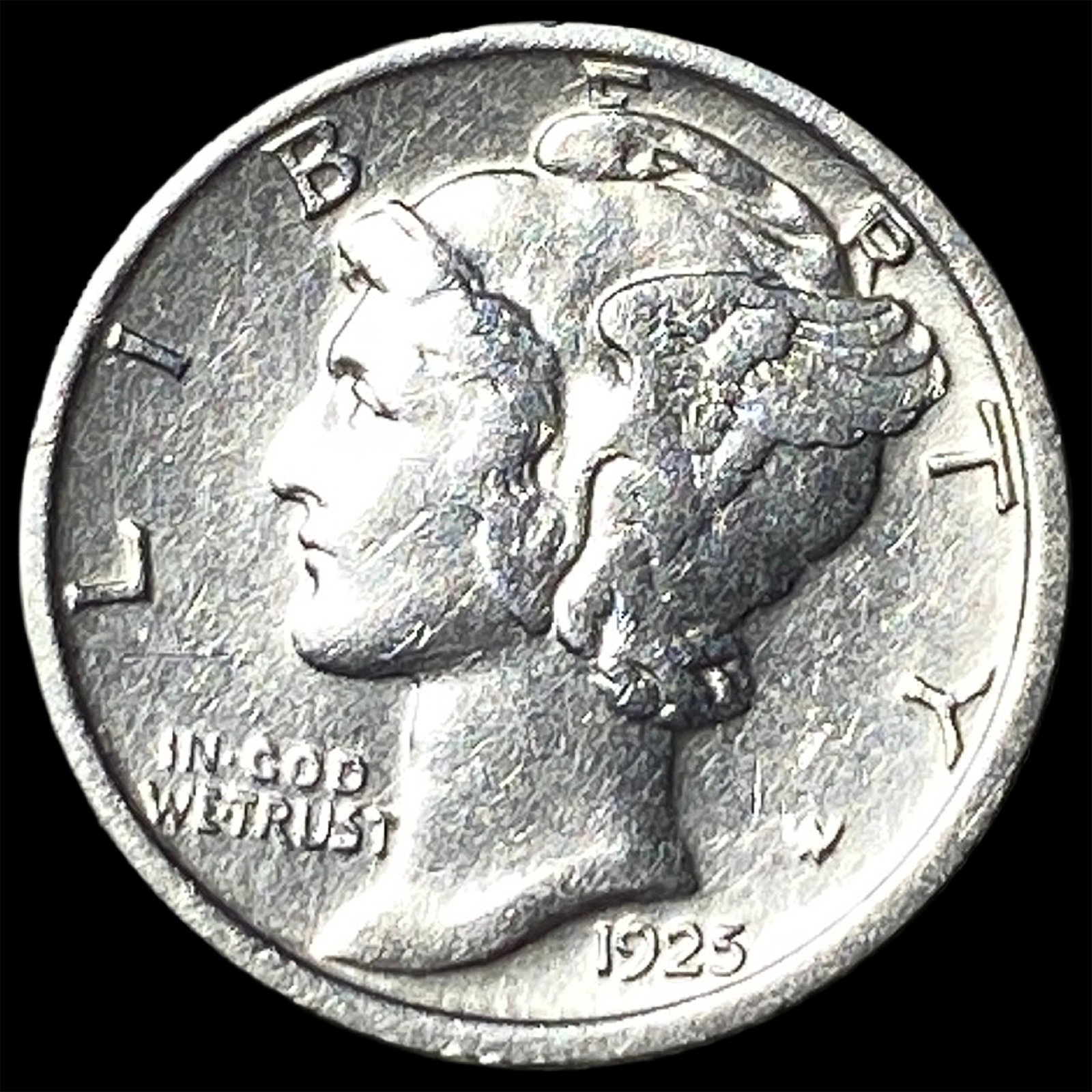 1925-D Silver Mercury Dime CLOSELY UNCIRCULATED: 1925-D Silver Mercury Dime CLOSELY UNCIRCULATED
