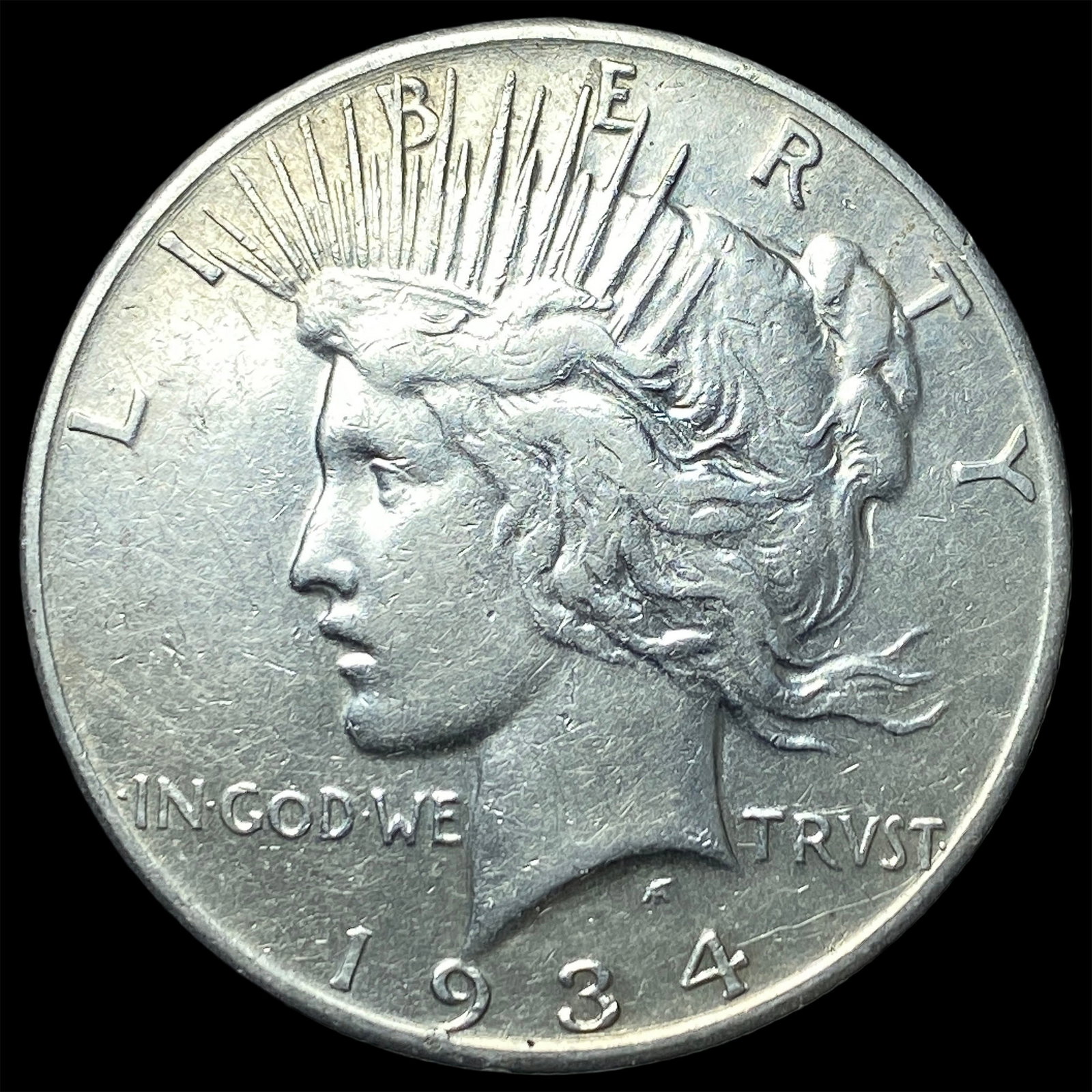 1934-S Peace Silver Dollar NEARLY UNCIRCULATED