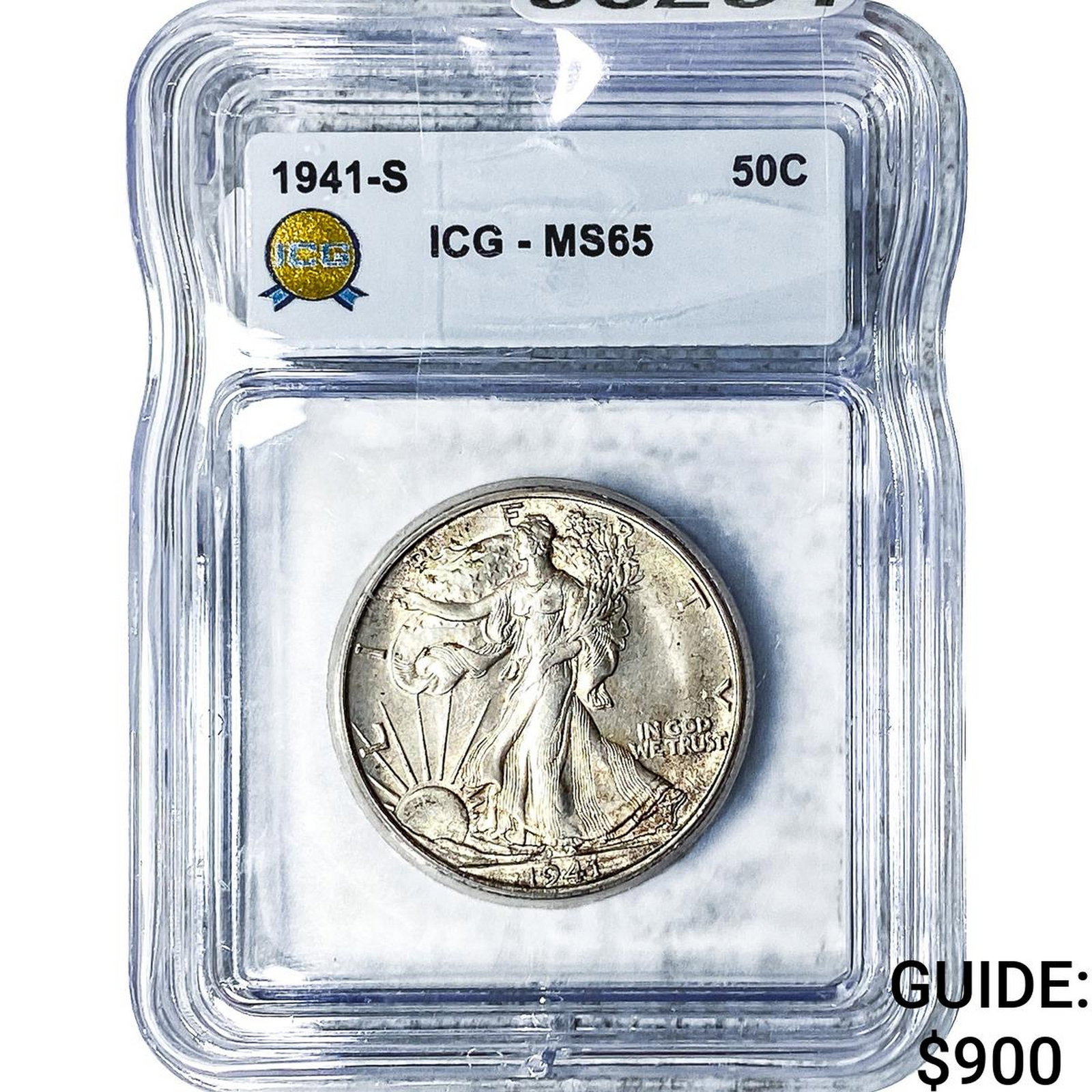 1941-S Walking Liberty Half Dollar ICG MS65: 1941-S Walking Liberty Half Dollar ICG MS65