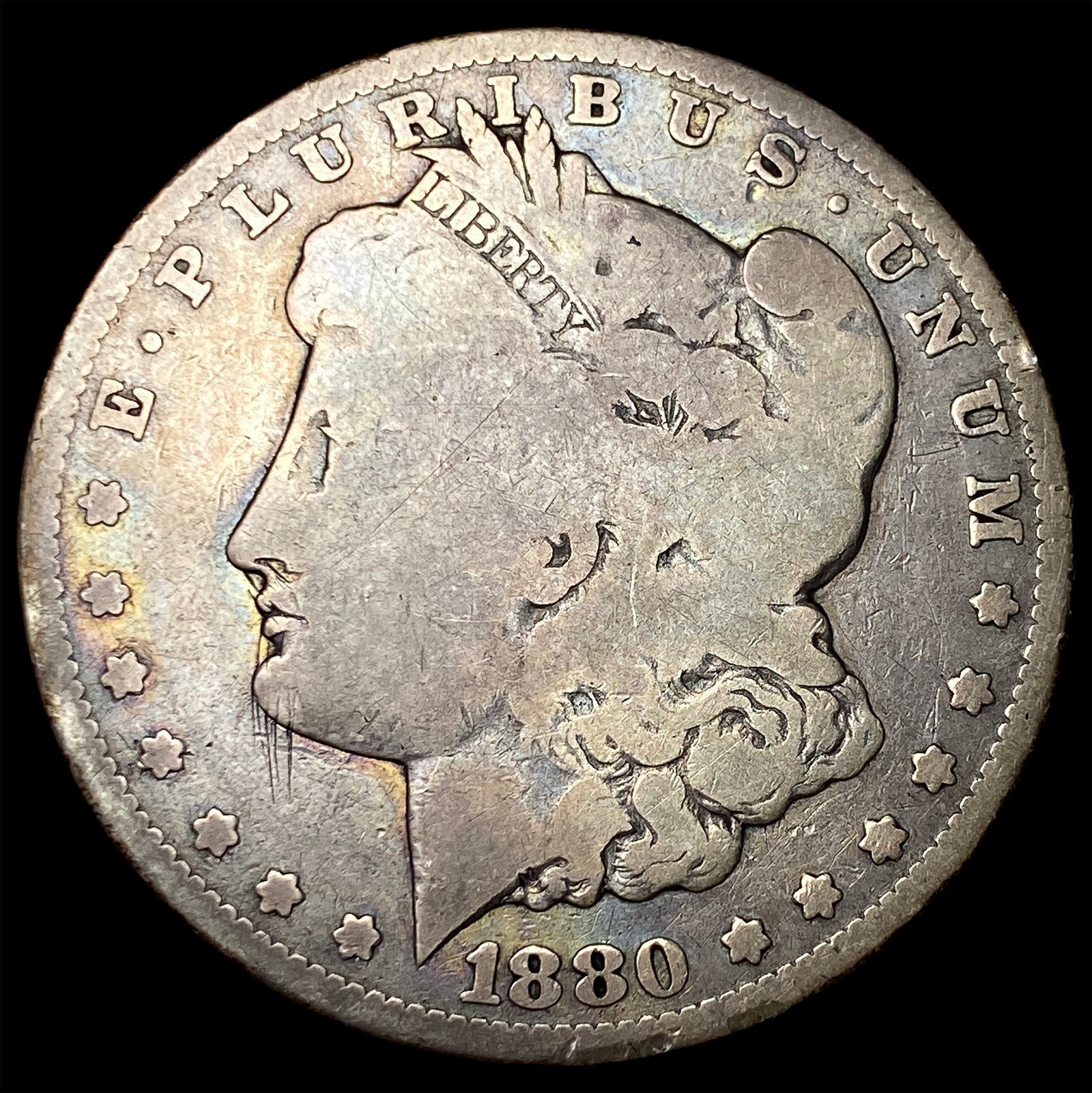 1880-CC rev78 Morgan Silver Dollar NICELY CIRCULATED: 1880-CC rev78 Morgan Silver Dollar NICELY CIRCULATED