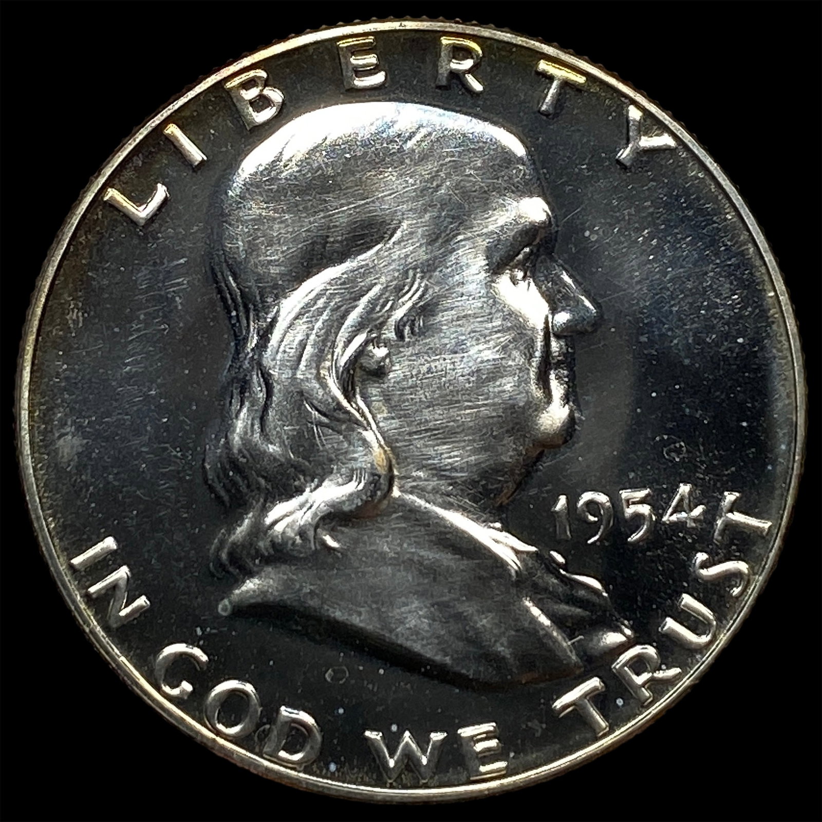 1954 Franklin Silver Half Dollar GEM PROOF: 1954 Franklin Silver Half Dollar GEM PROOF