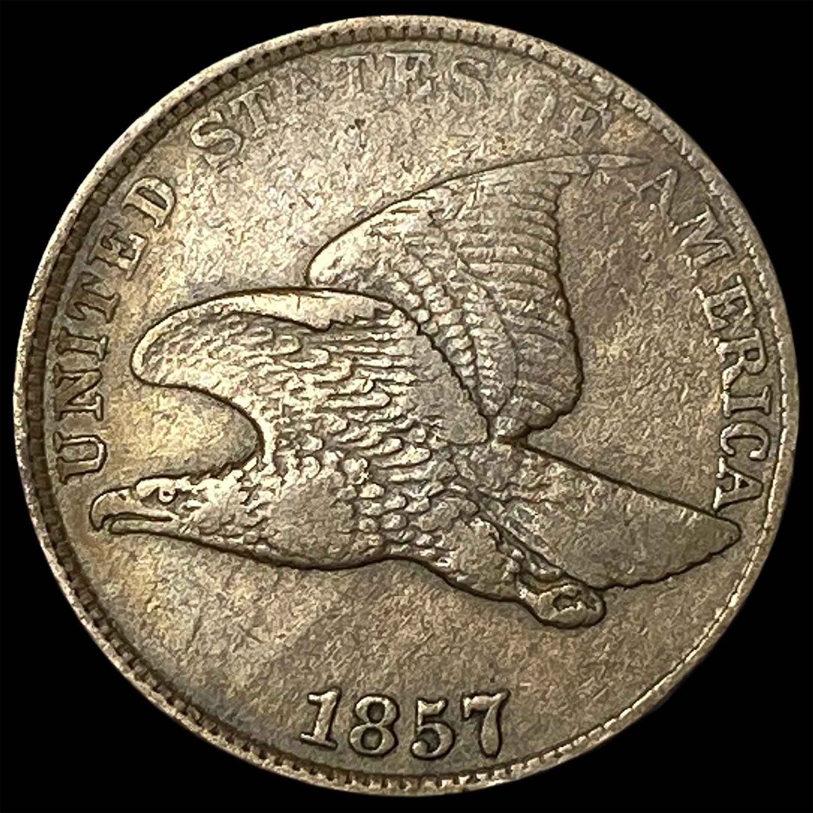 1857 Flying Eagle Cent NEARLY UNCIRCULATED: 1857 Flying Eagle Cent NEARLY UNCIRCULATED