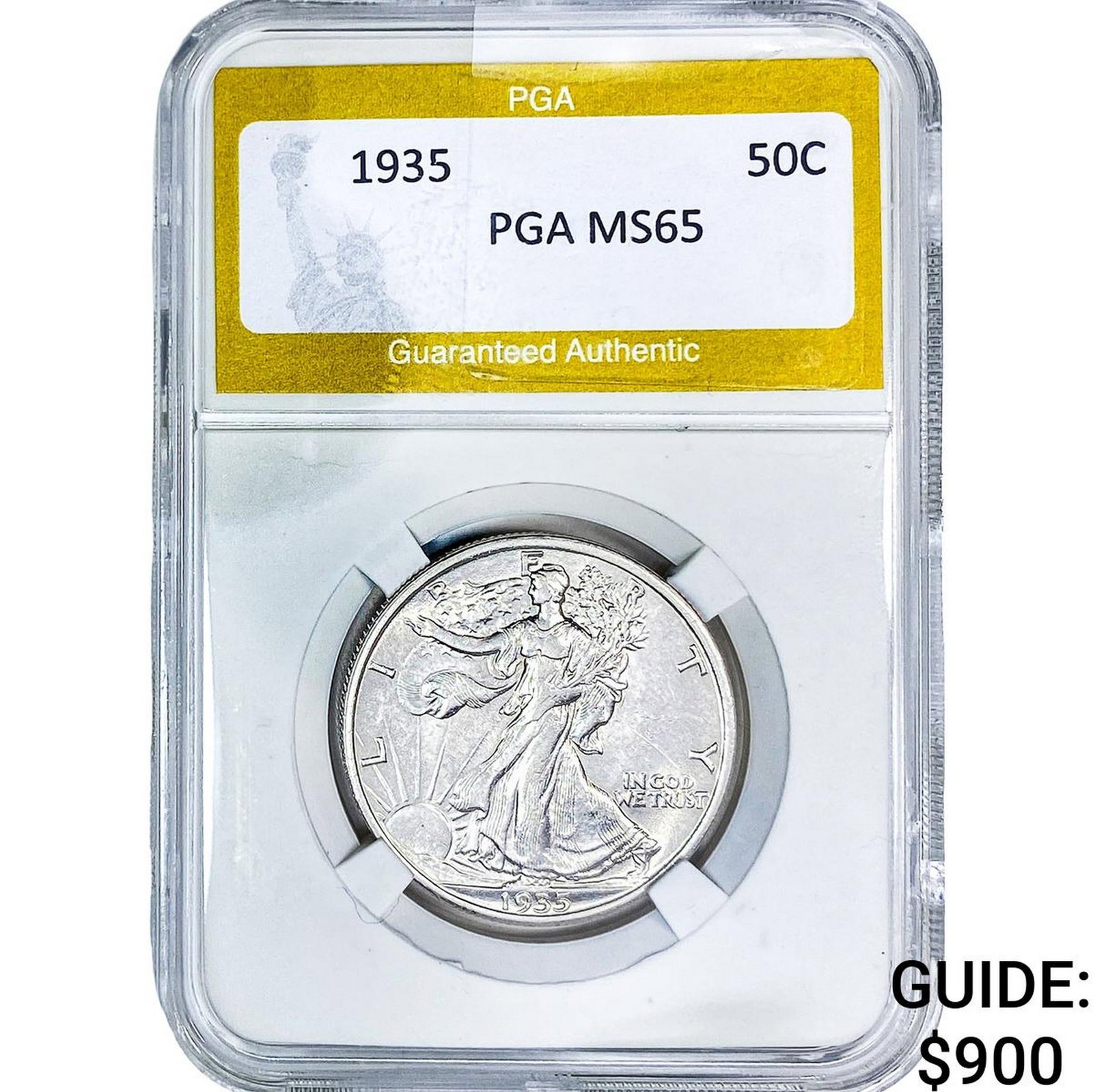 1935 Walking Liberty Half Dollar PGA MS65: 1935 Walking Liberty Half Dollar PGA MS65