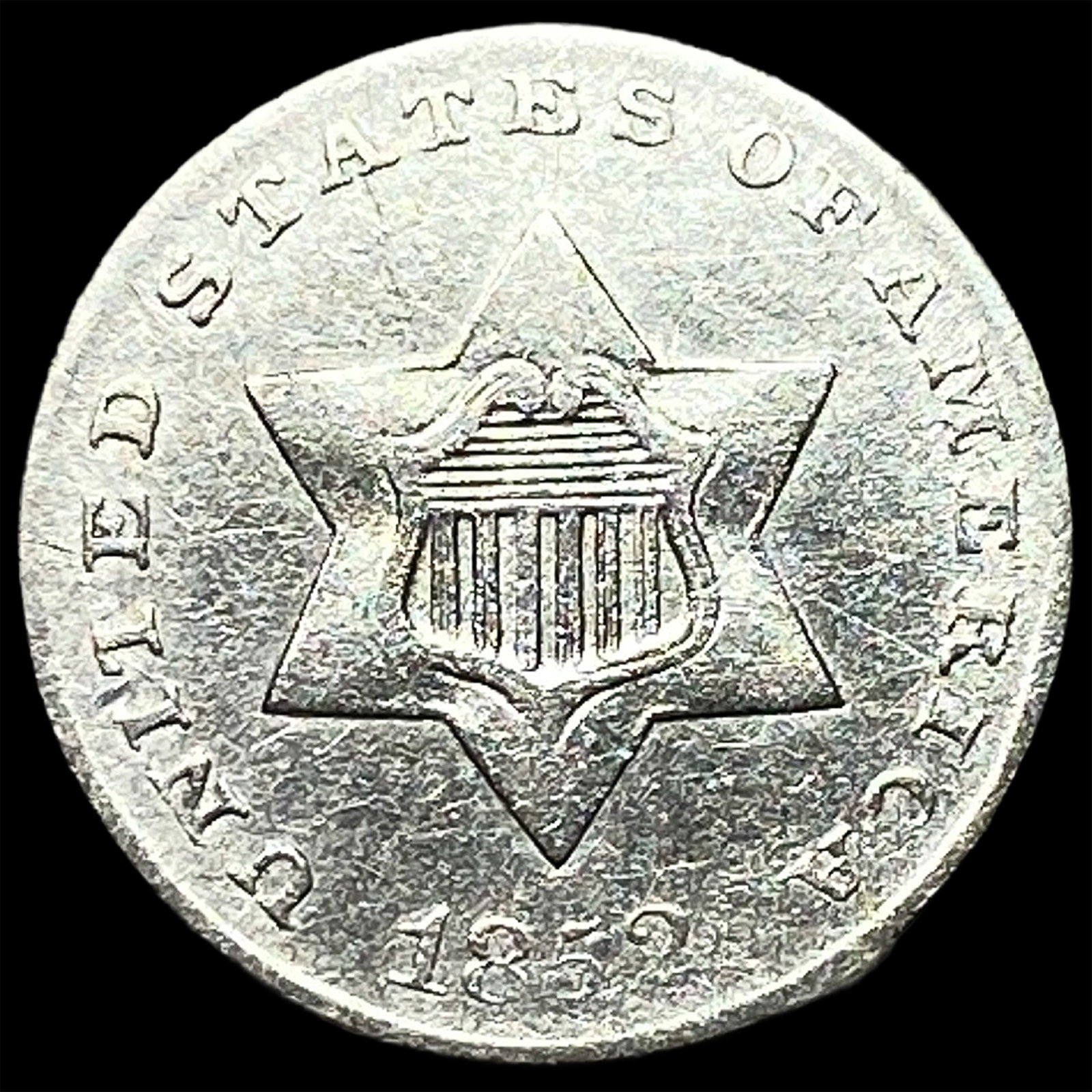 1852 Silver Three-Cent Piece CHOICE AU (1 of 2)