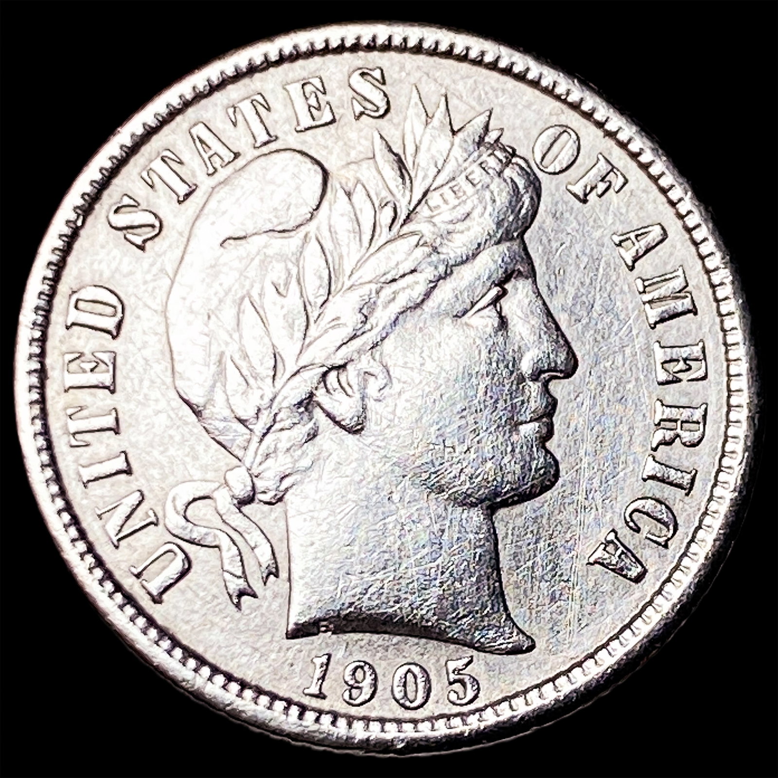1905-S Silver Barber Dime CHOICE AU (1 of 2)