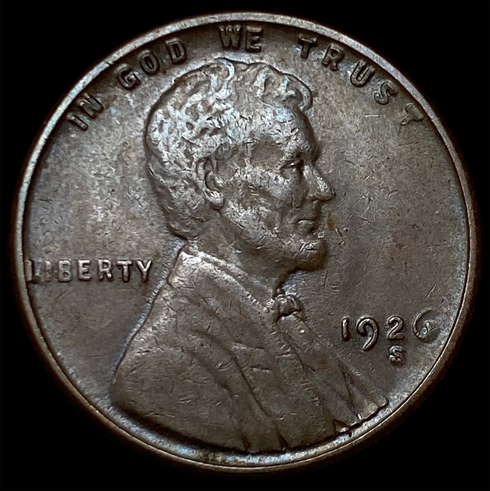 1926-S Lincoln Wheat Cent CLOSELY UNCIRCULATED: 1926-S Lincoln Wheat Cent CLOSELY UNCIRCULATED