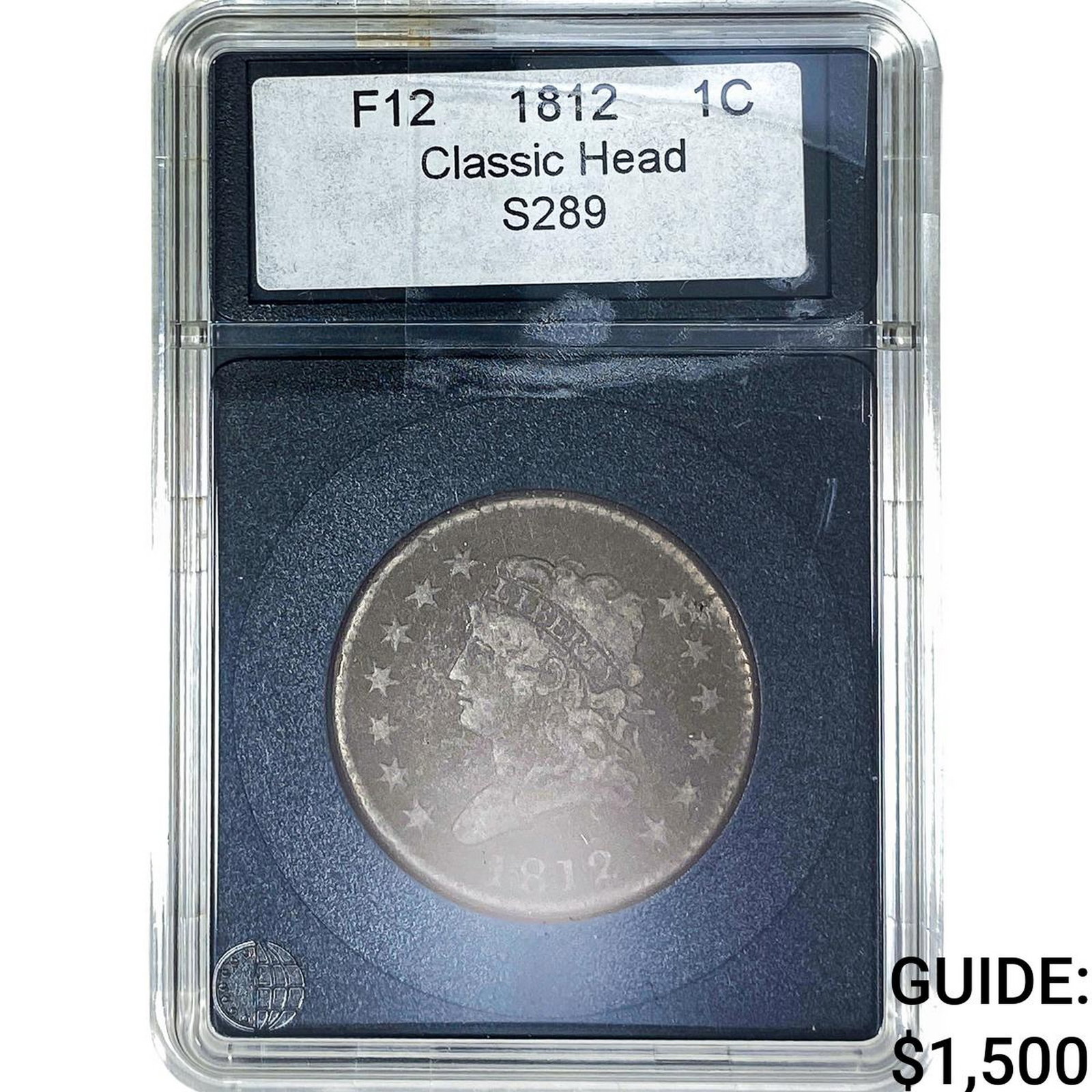 1812 Classic Head Large Cent F12 S289 (1 of 2)