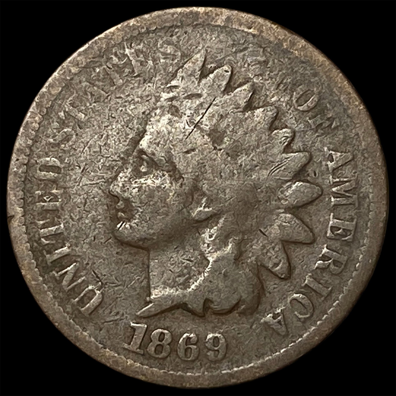 1869 Indian Head Cent NICELY CIRCULATED: 1869 Indian Head Cent NICELY CIRCULATED