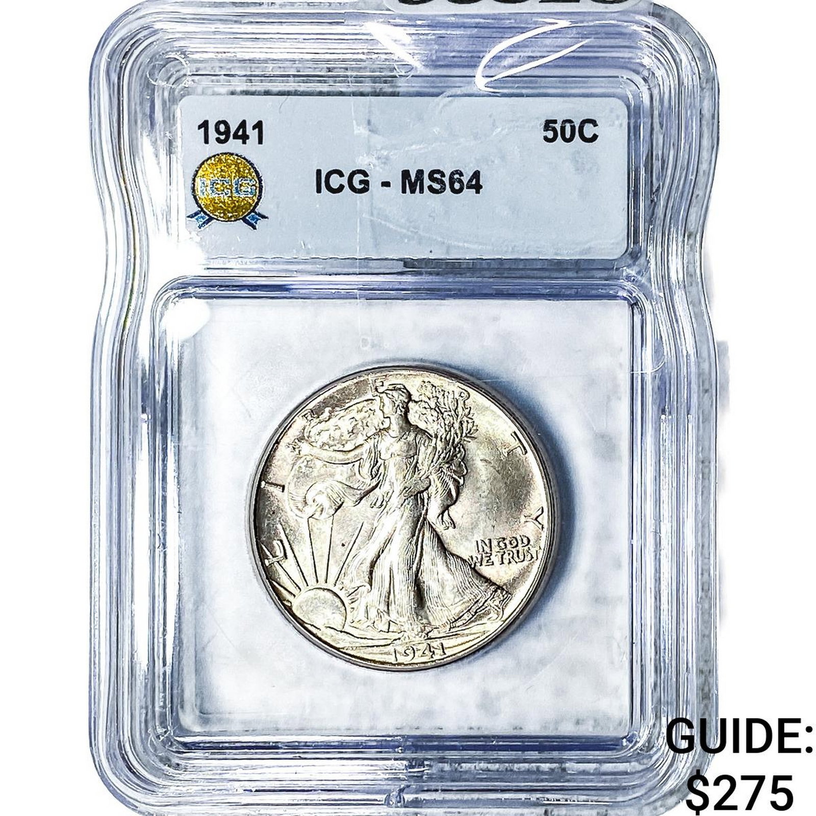 1941 Walking Liberty Half Dollar ICG MS64: 1941 Walking Liberty Half Dollar ICG MS64