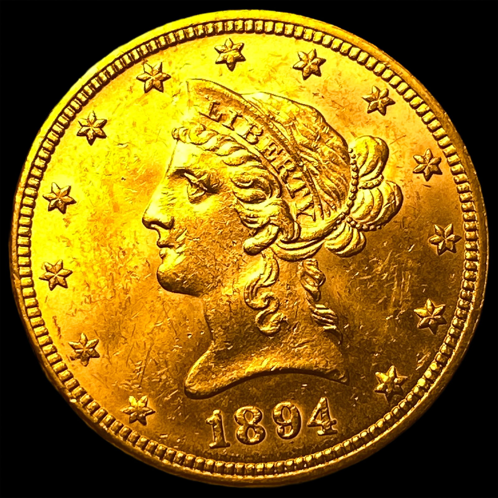 1894 Gold $10 Liberty Head Eagle GEM BU: 1894 Gold $10 Liberty Head Eagle GEM BU