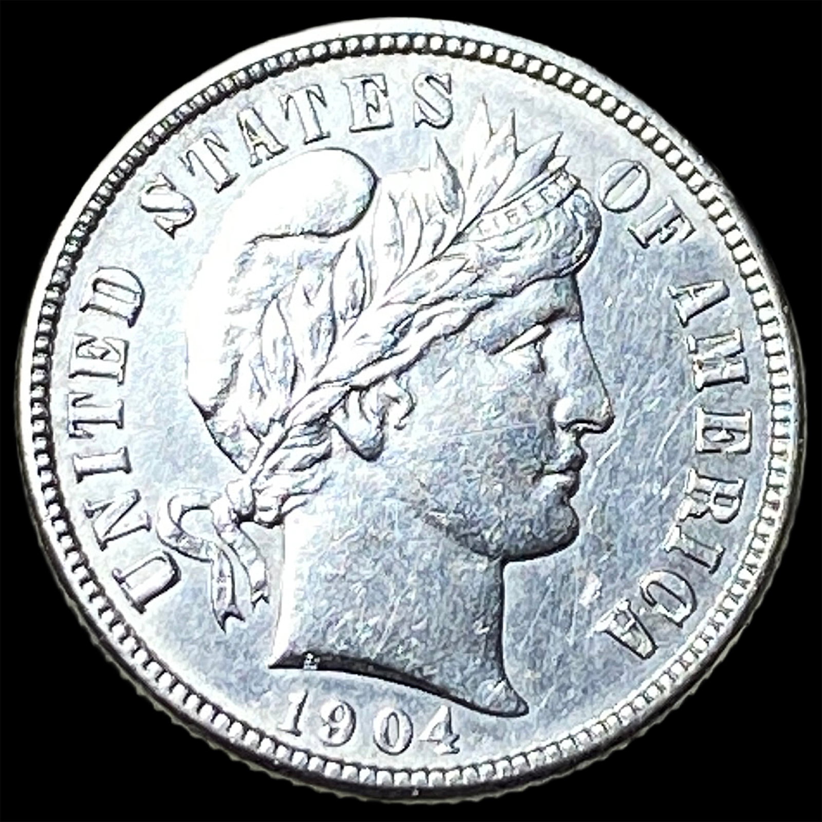 1904-S Silver Barber Dime UNCIRCULATED: 1904-S Silver Barber Dime UNCIRCULATED