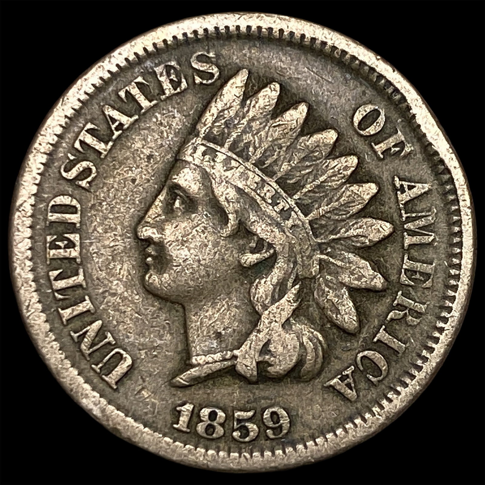 1859 Indian Head Cent LIGHTLY CIRCULATED: 1859 Indian Head Cent LIGHTLY CIRCULATED