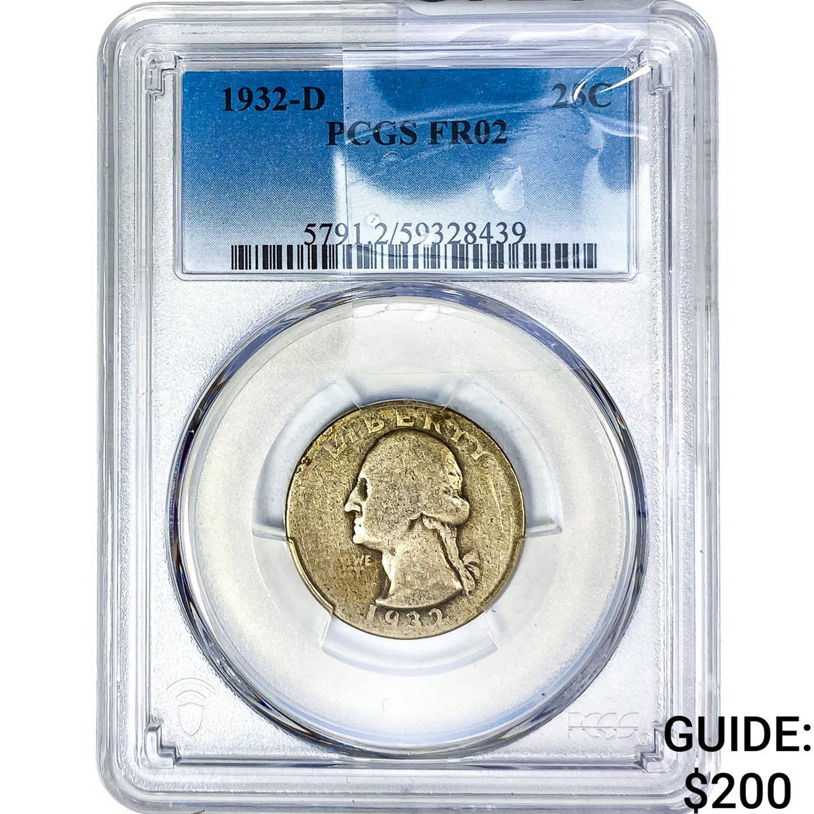 1932-D Washington Silver Quarter PCGS FR02: 1932-D Washington Silver Quarter PCGS FR02