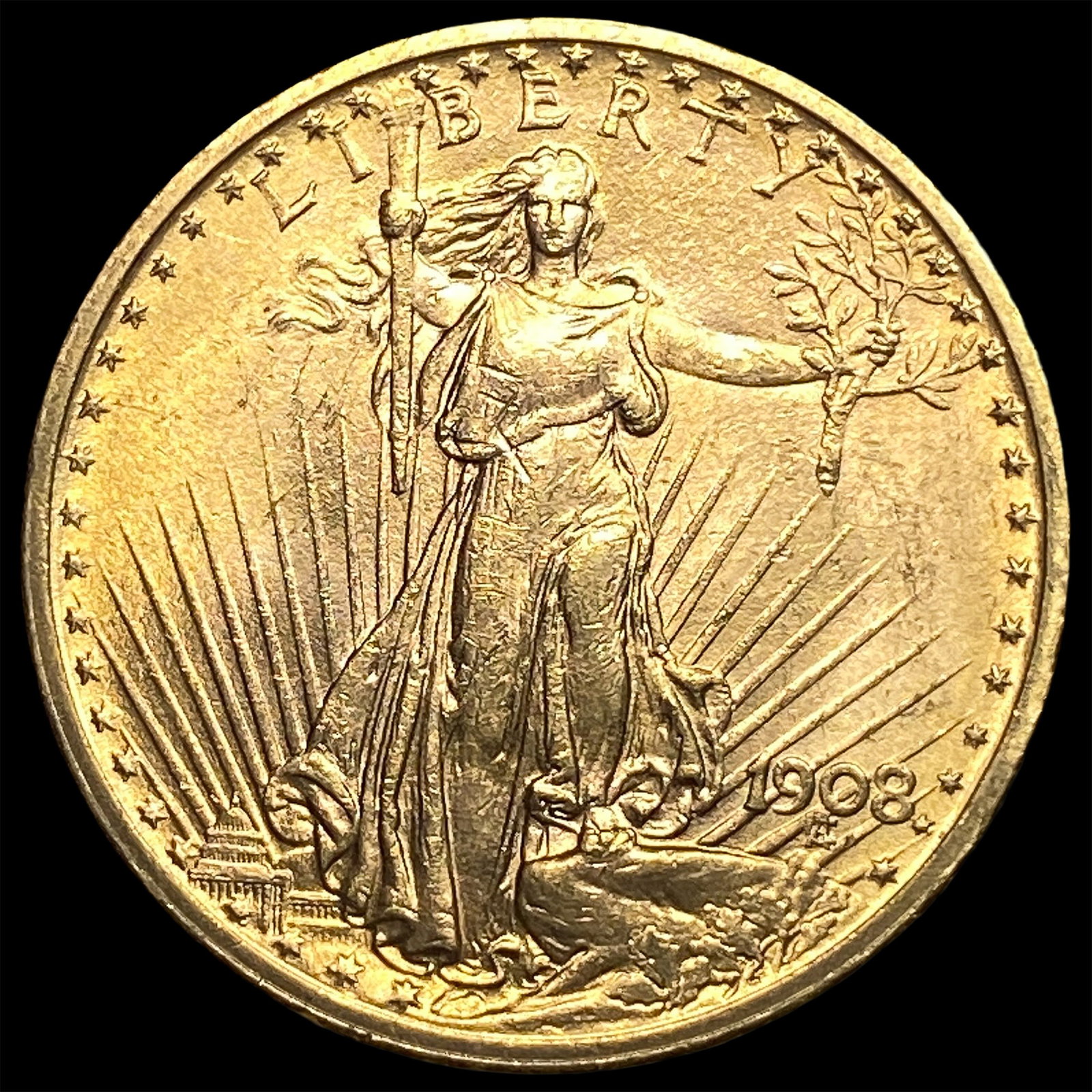 1908 No Motto Gold $20 Saint-Gaudens Double Eagle CHOICE BU: 1908 No Motto Gold $20 Saint-Gaudens Double Eagle CHOICE BU