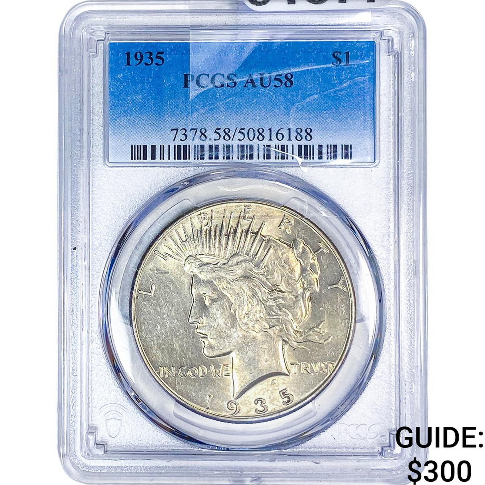1935 Silver Peace Dollar PCGS AU58: 1935 Silver Peace Dollar PCGS AU58