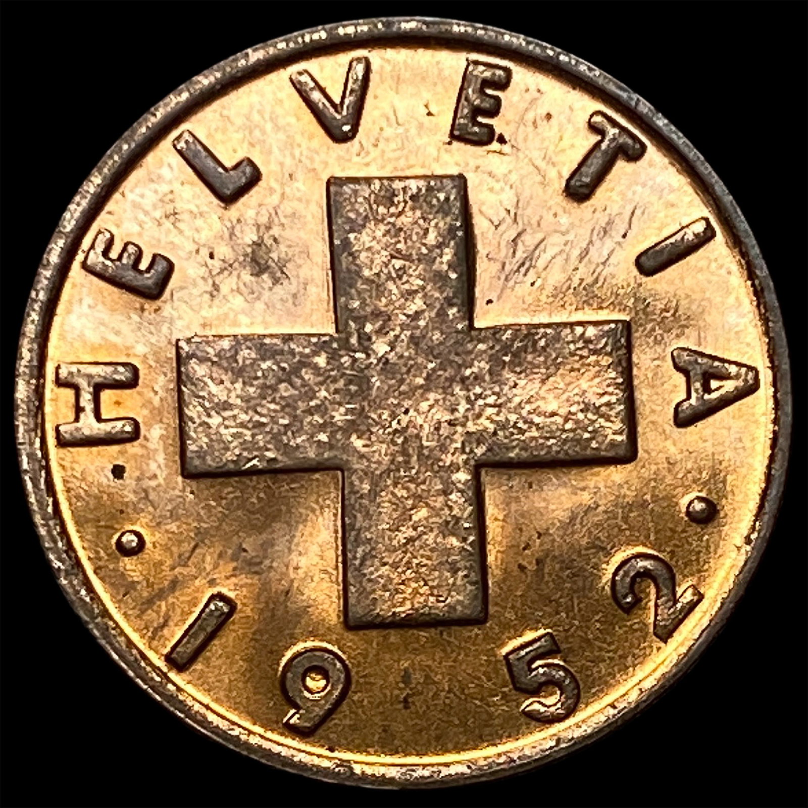 1952 B Switzerland Bronze 1 Rappen (1 of 2)