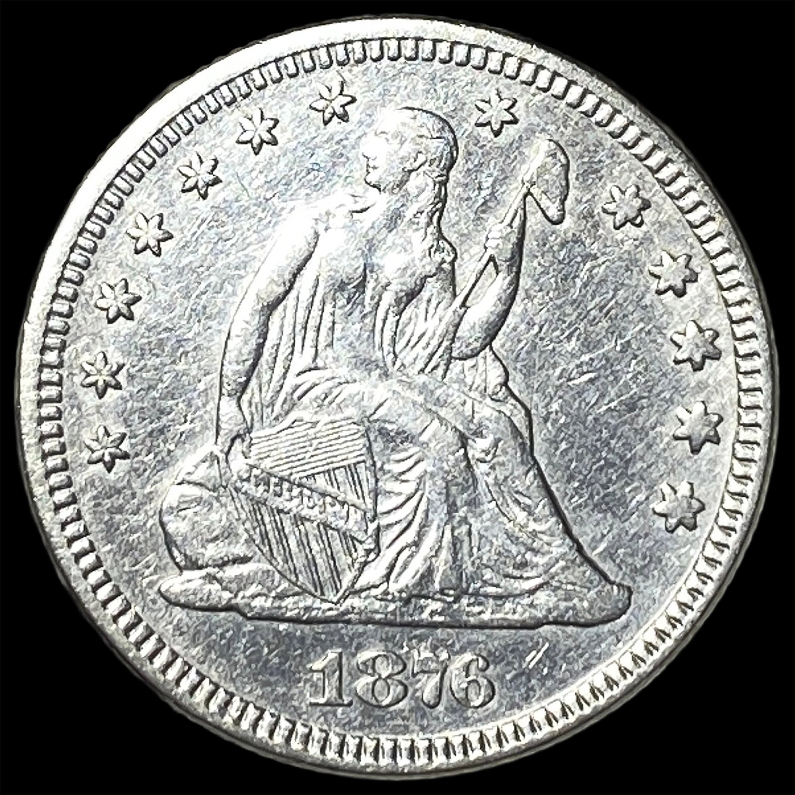 1876 Seated Liberty Quarter UNCIRCULATED (1 of 2)